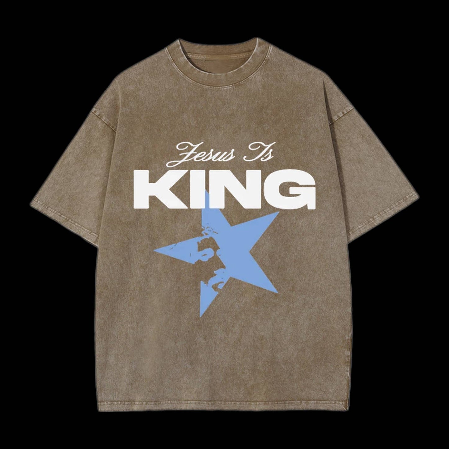 Jesus Is King Unisex Washed Christian T-shirt