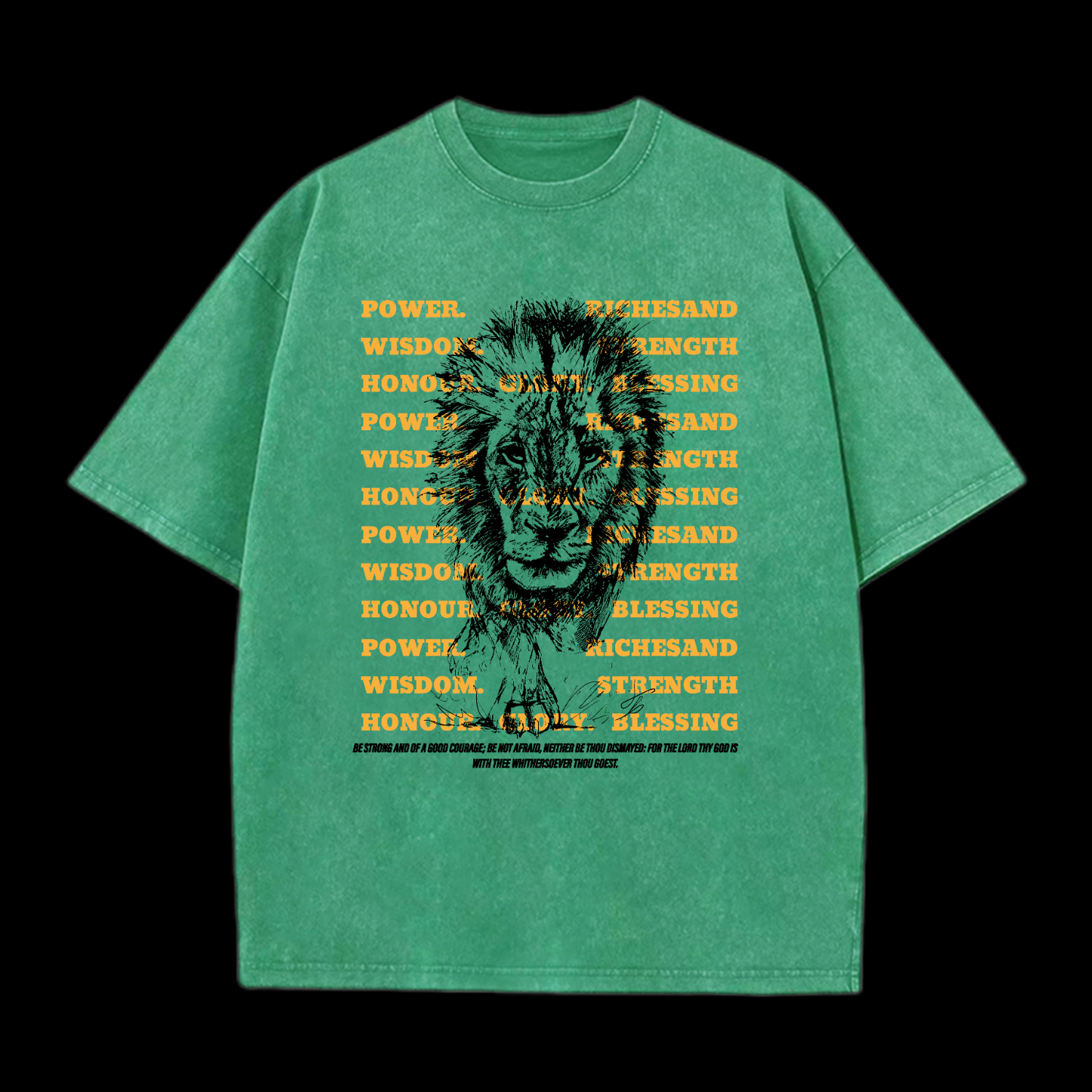 Be Strong And Of Good Courage Washed T-Shirt