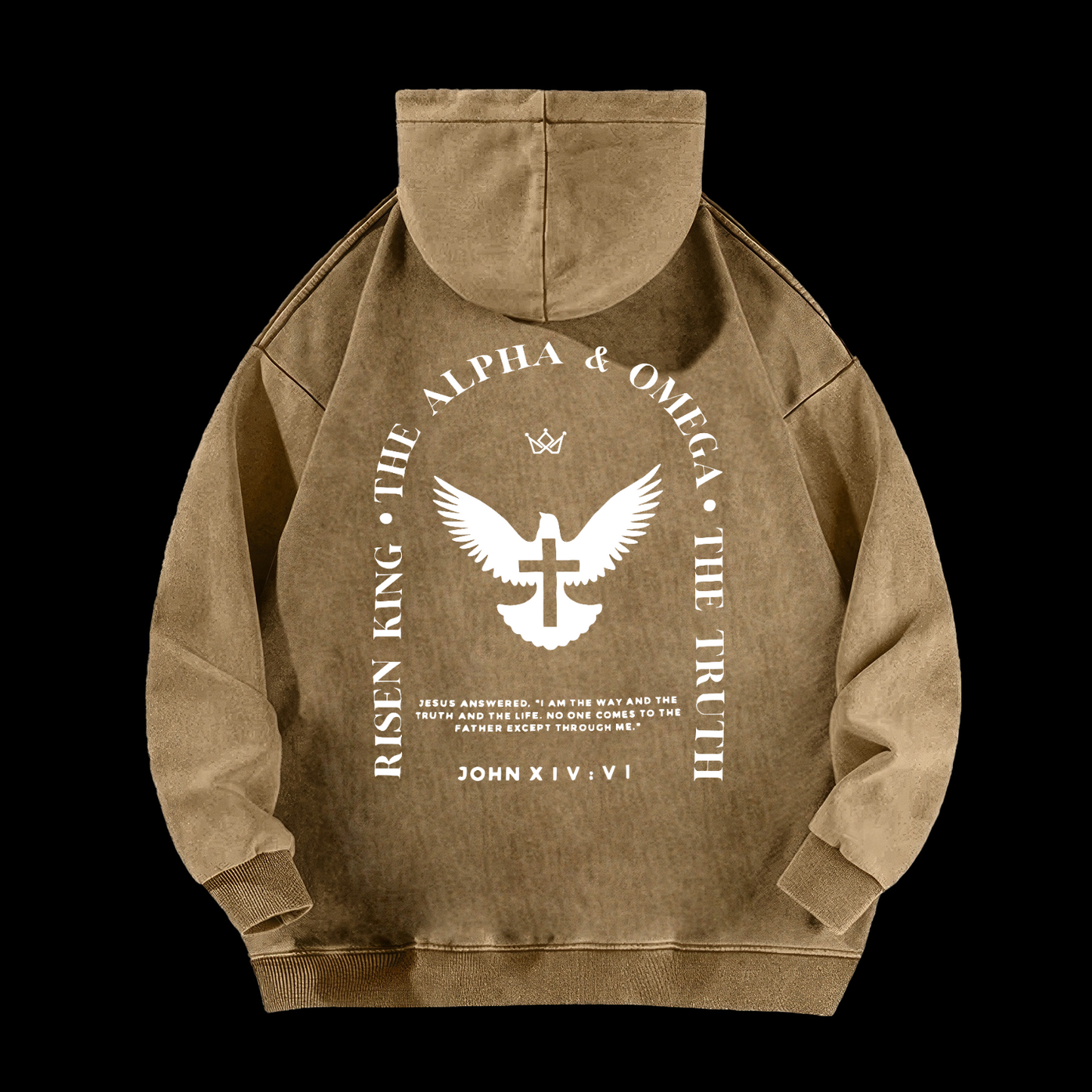 Jesus Is The Way The Truth The Life Washed Hoodie