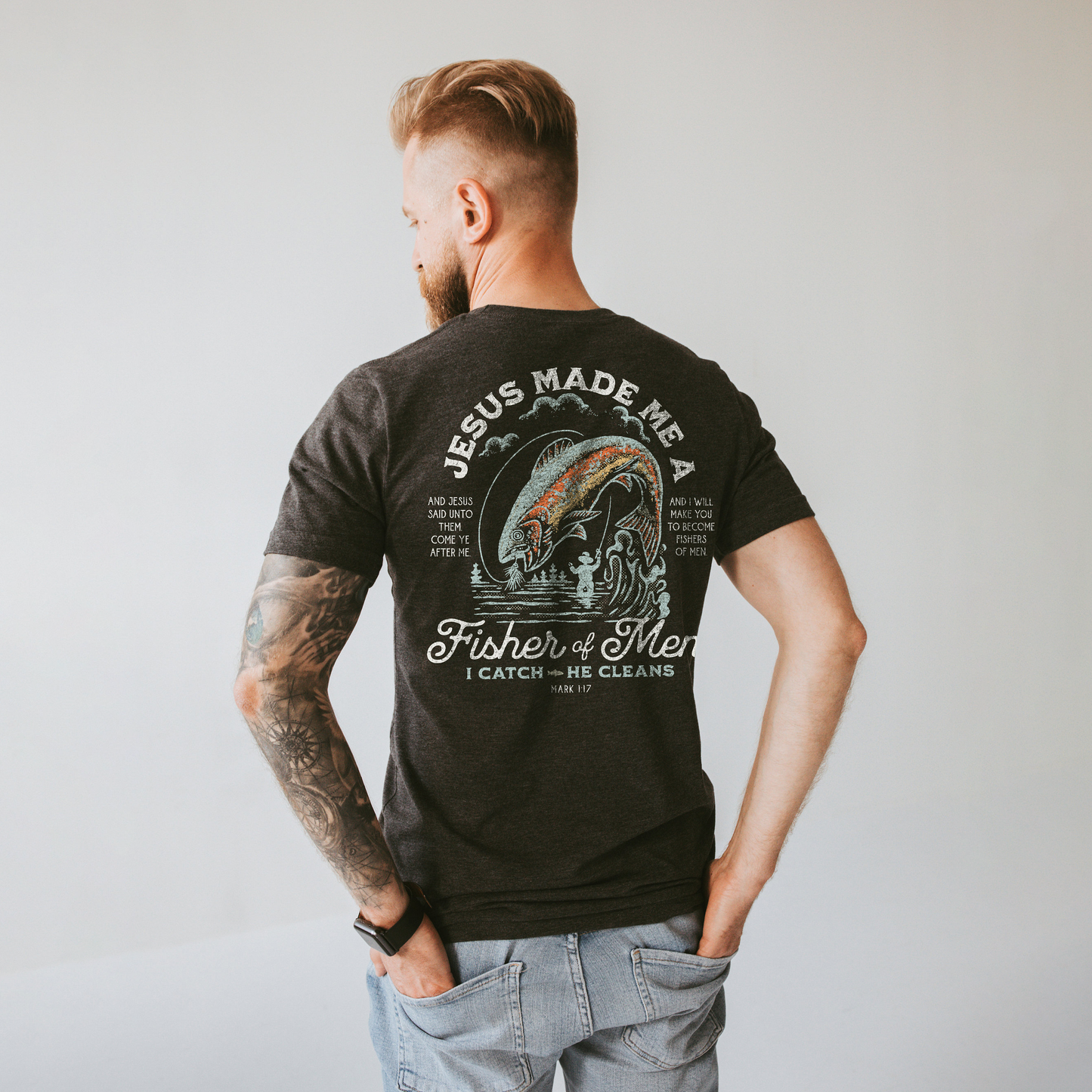 Jesus Made Me A Fisher Of Man Cotton T-Shirt