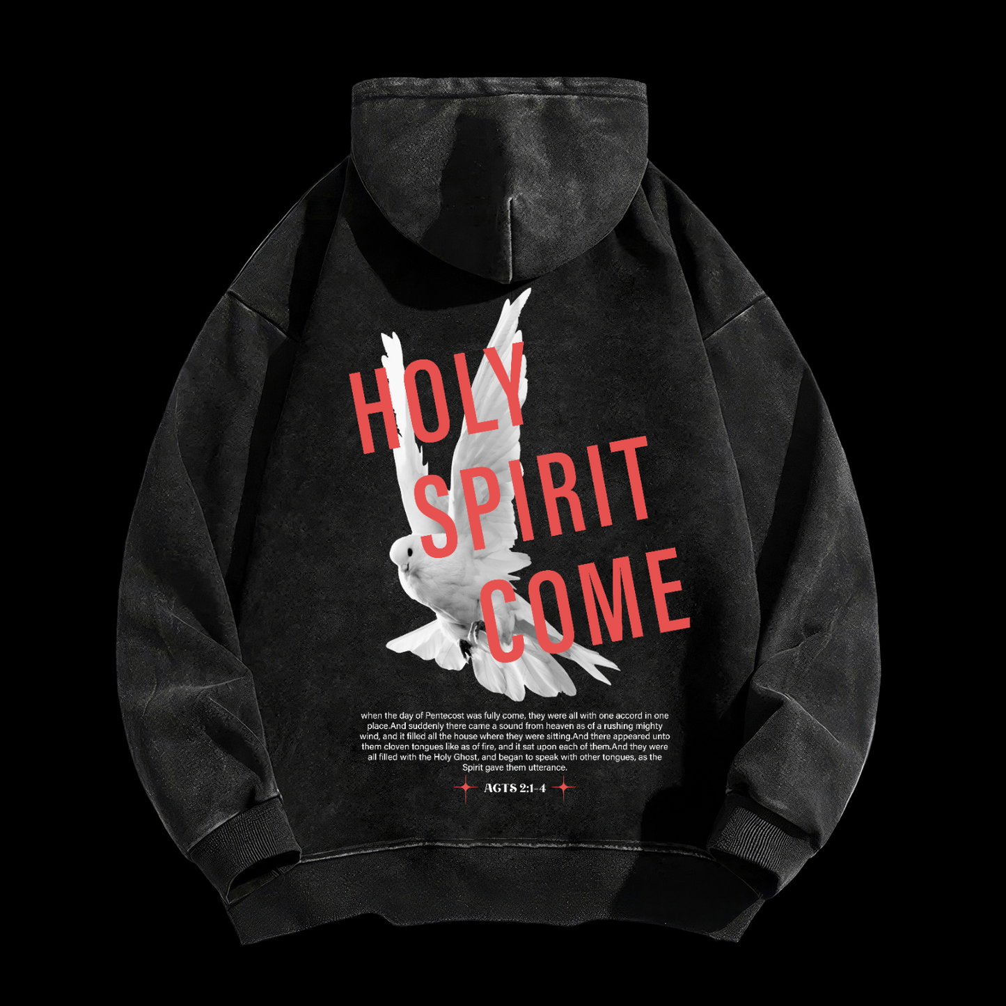 Holy Spirit Come Washed Hoodie