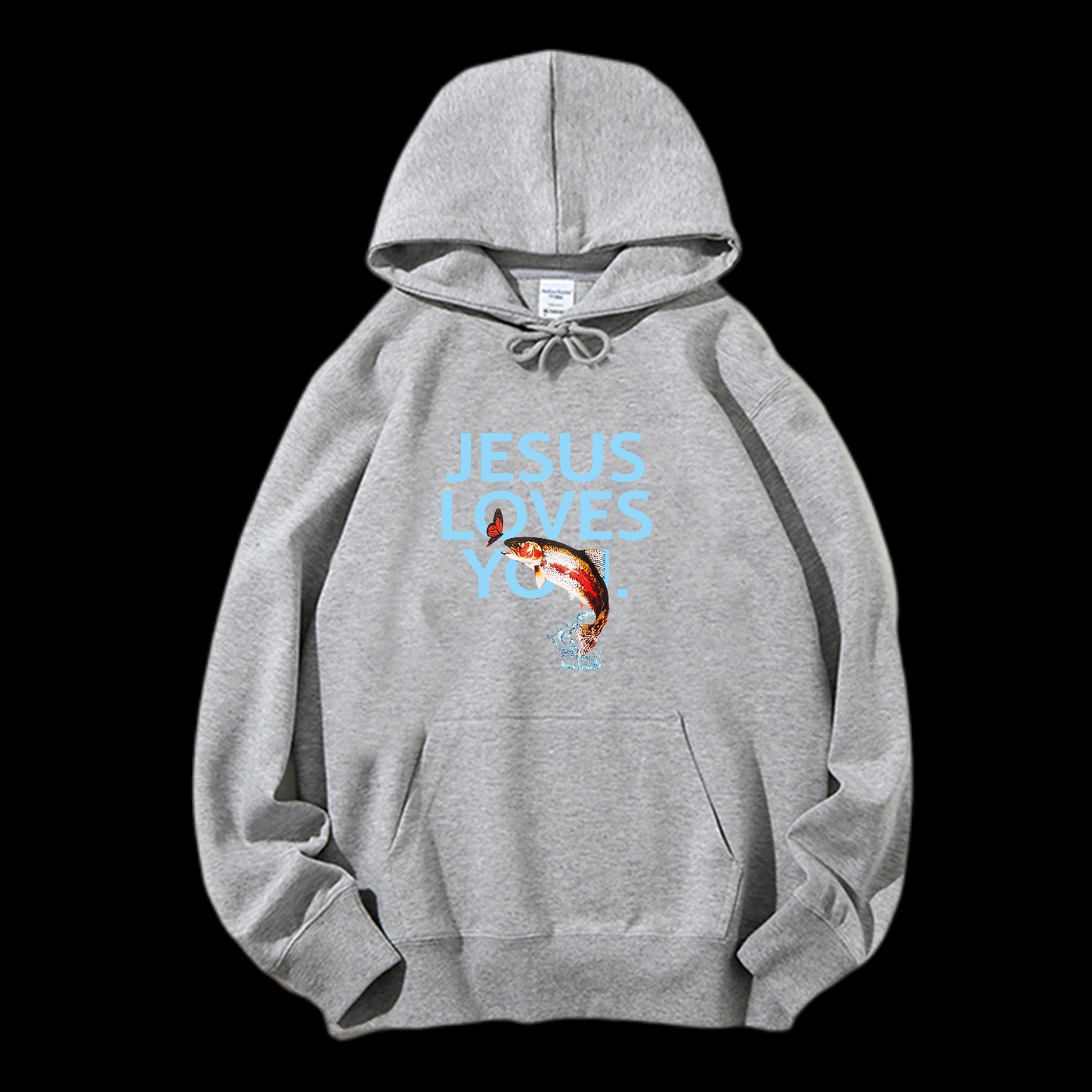 Jesus Loves You Drawstring Hoodie
