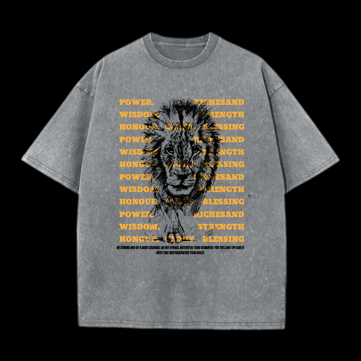 Be Strong And Of Good Courage Washed T-Shirt