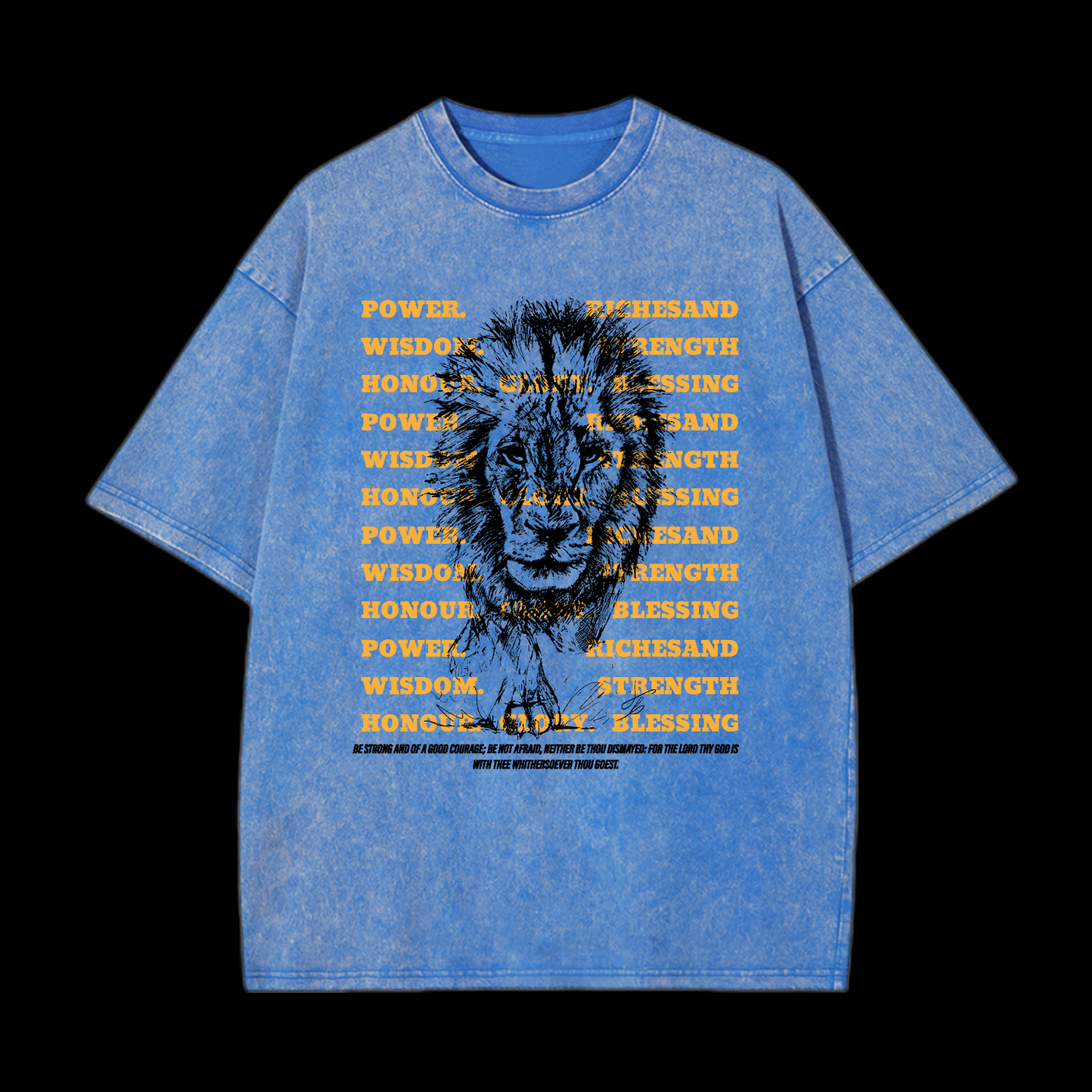 Be Strong And Of Good Courage Washed T-Shirt