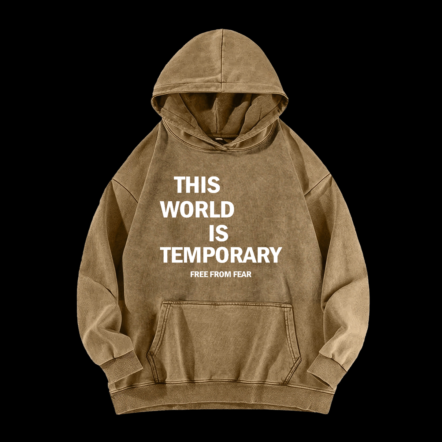 This World Is Temporary Washed Hoodie