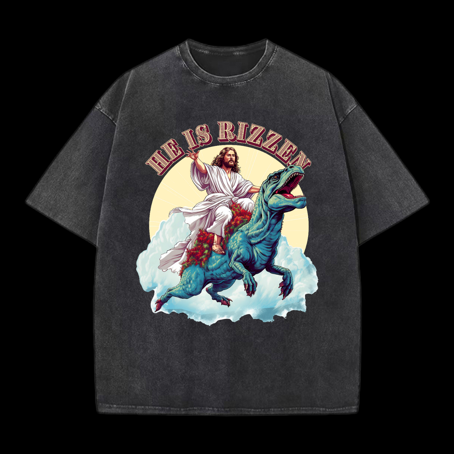 He Is Rizzen' Washed T-Shirt