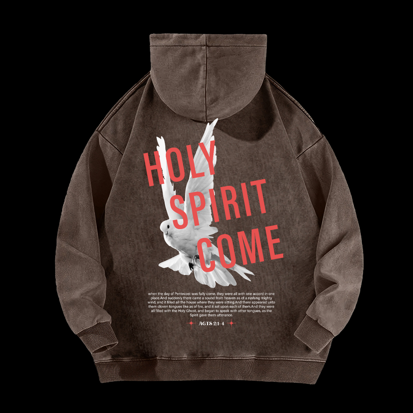 Holy Spirit Come Washed Hoodie