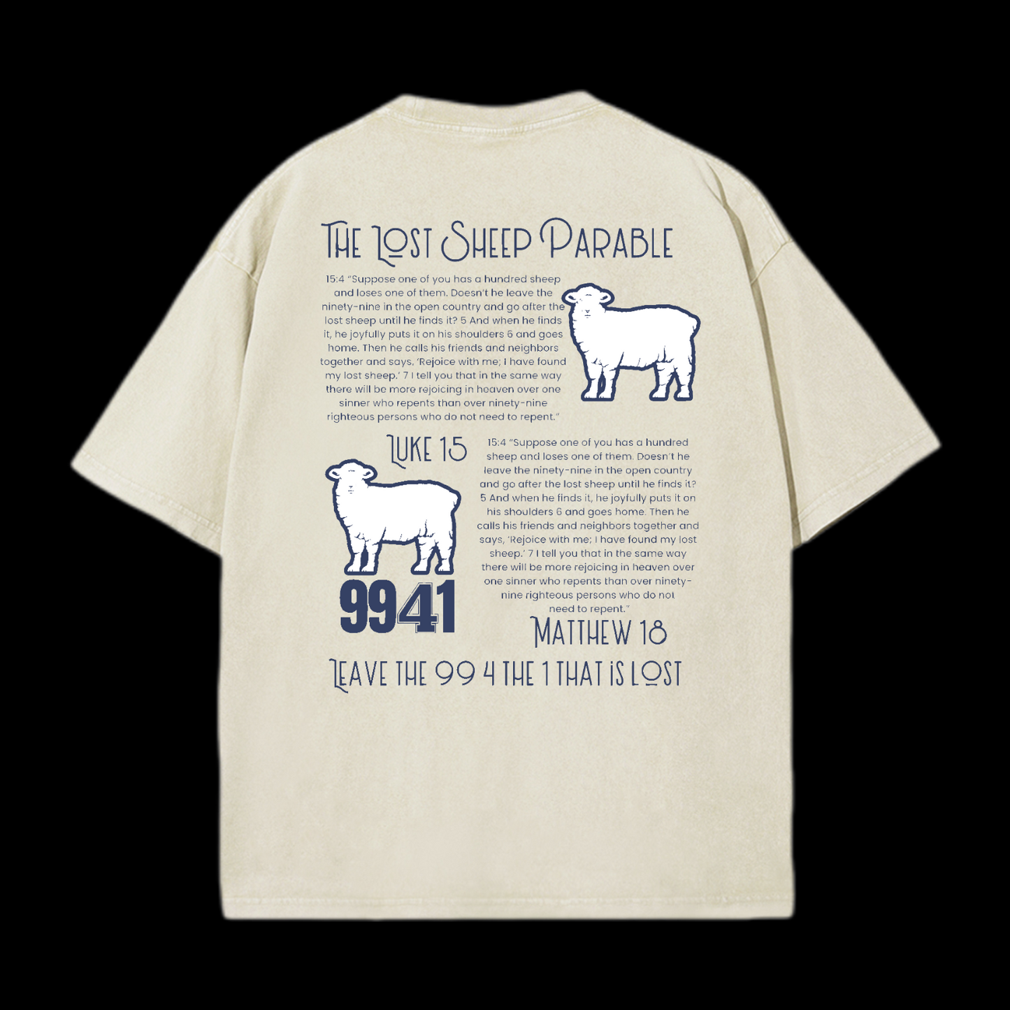 The Lost Sheep Parable Washed T-Shirt