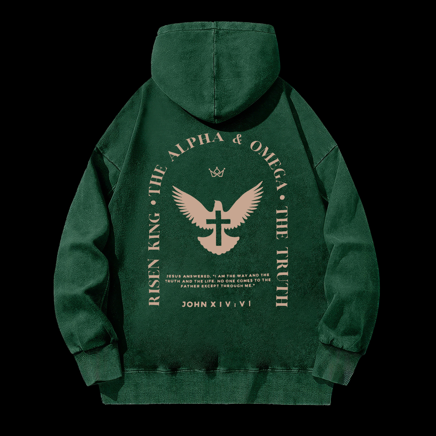Jesus Is The Way The Truth The Life Washed Hoodie