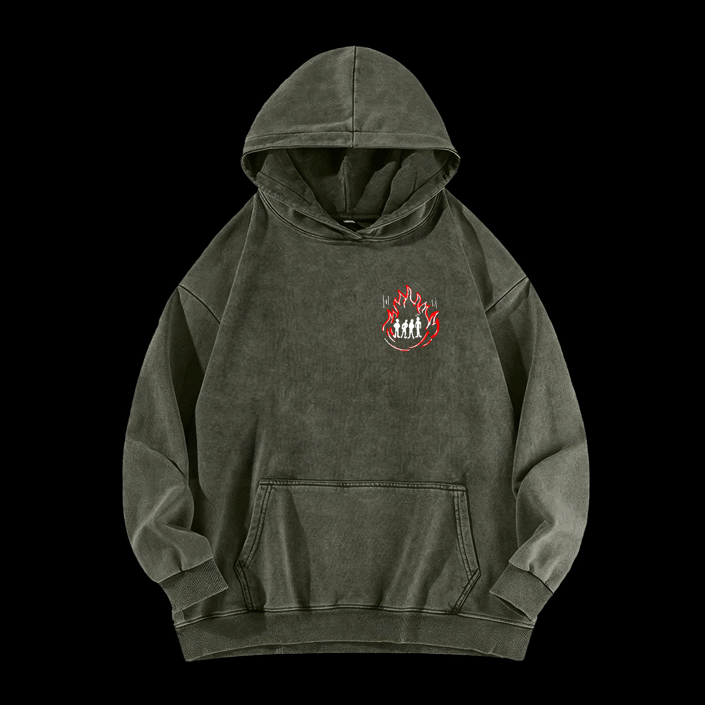 There Was A Fourth In The Fire Washed Hoodie