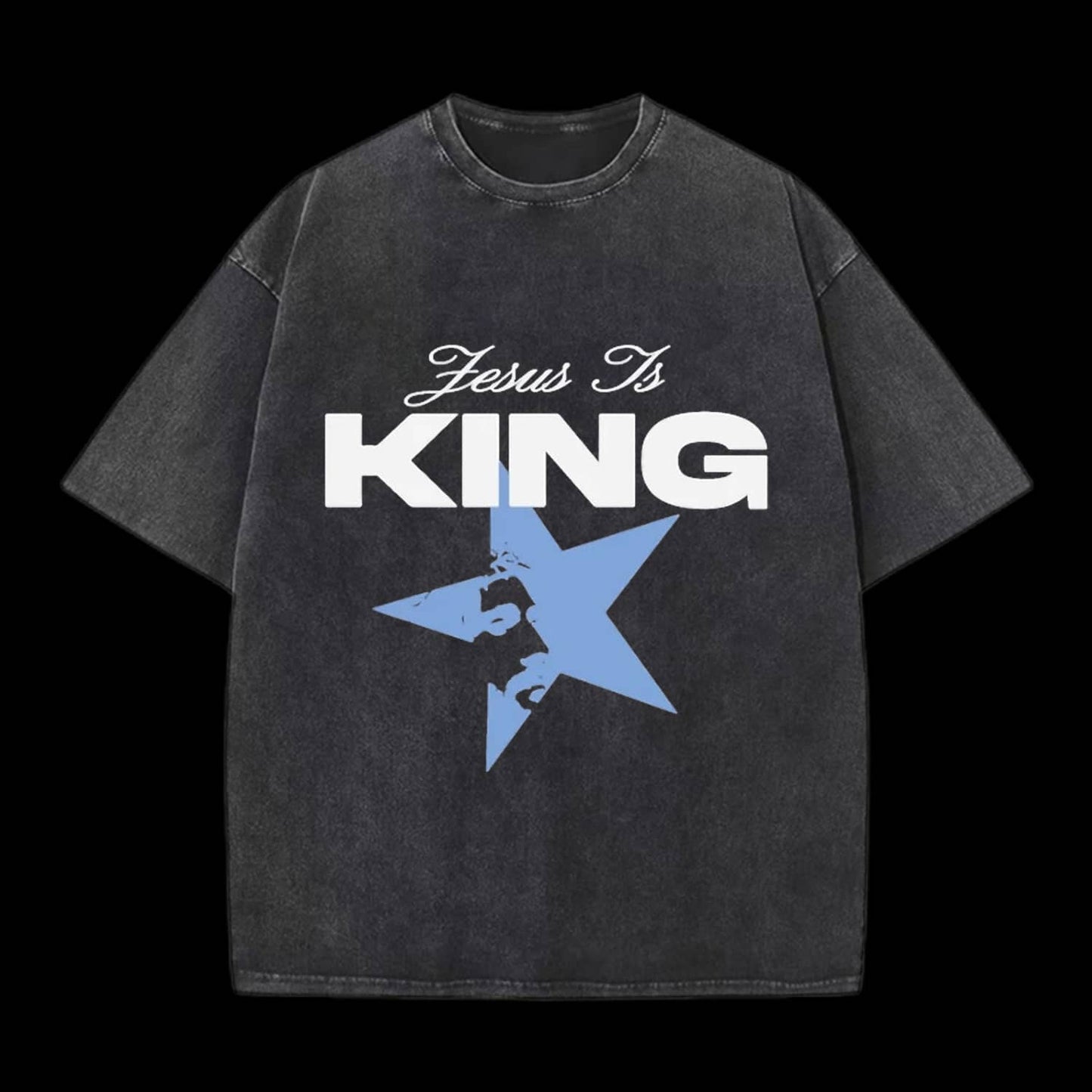Jesus Is King Unisex Washed Christian T-shirt