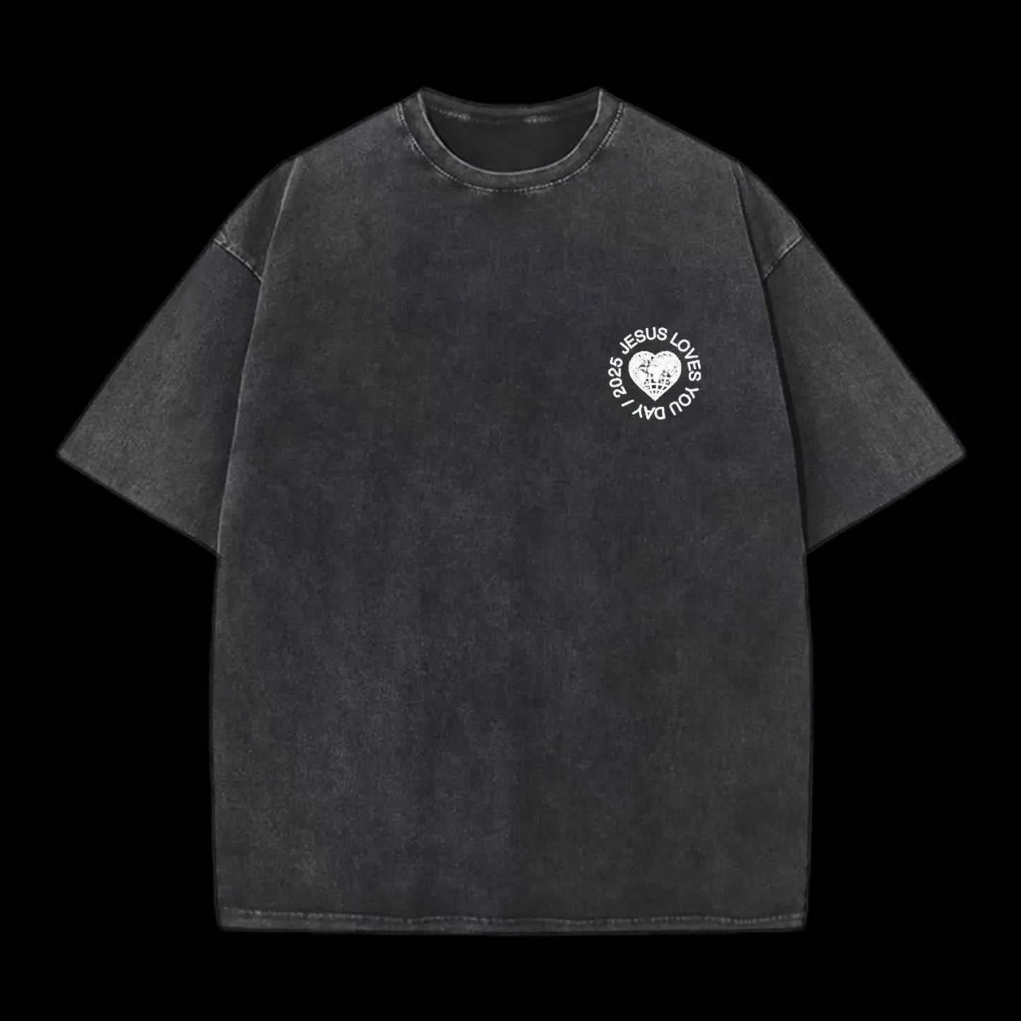 God So Loved The World Christian Washed T-Shirt