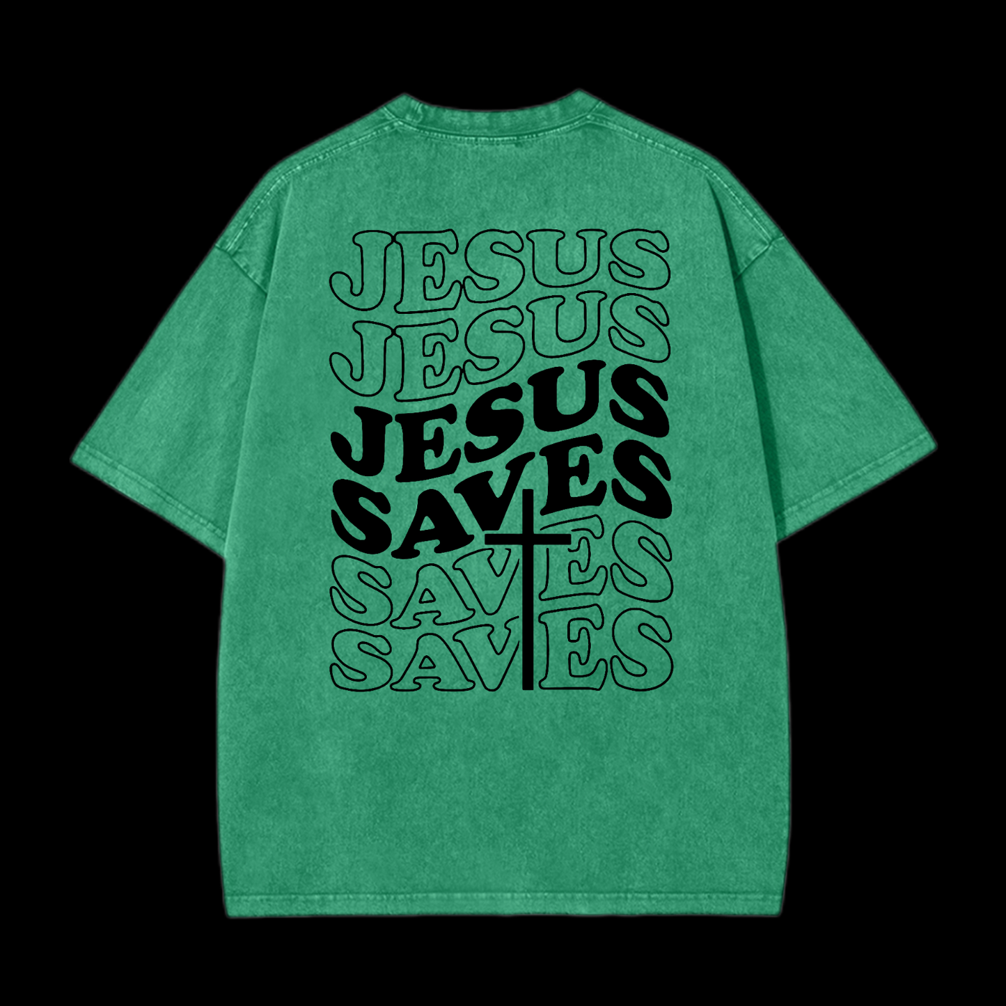 Jesus Saves Washed T-Shirt