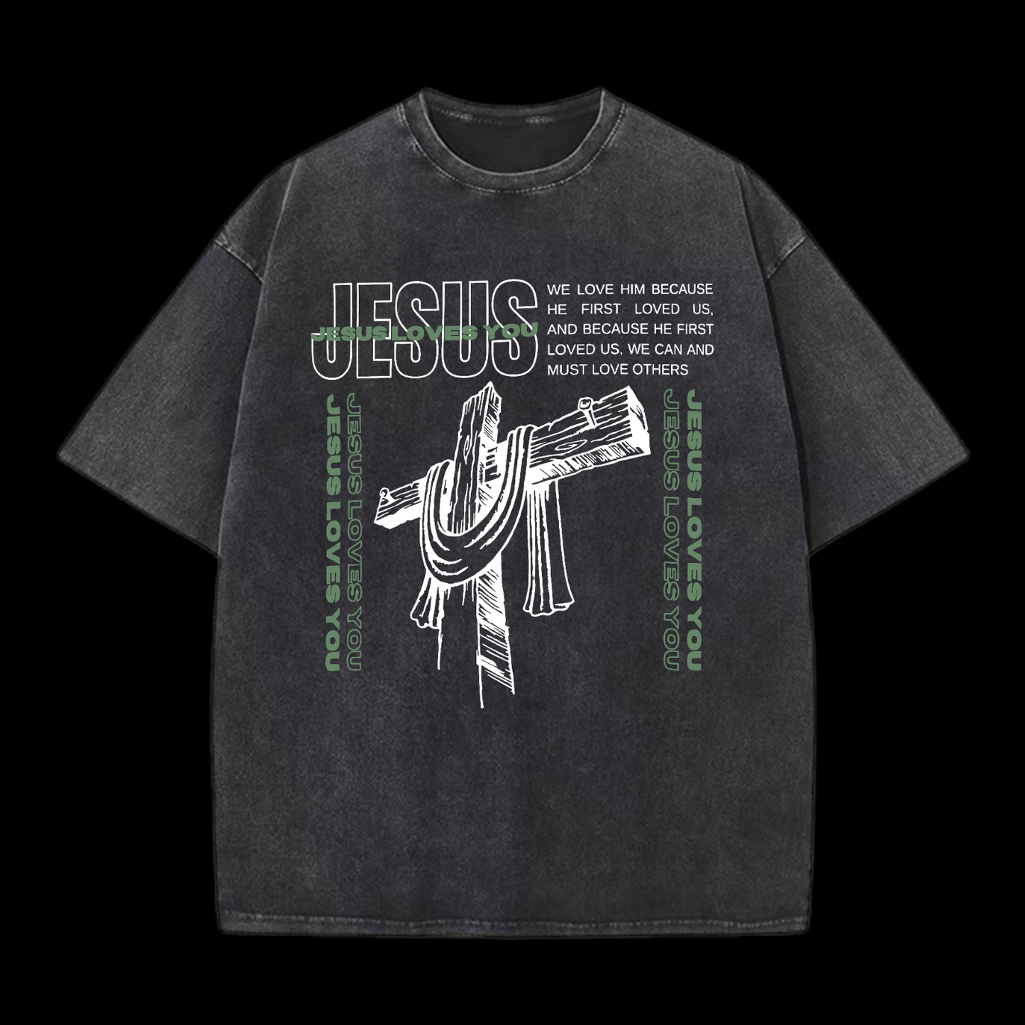 Jesus Loves You Washed T-Shirt