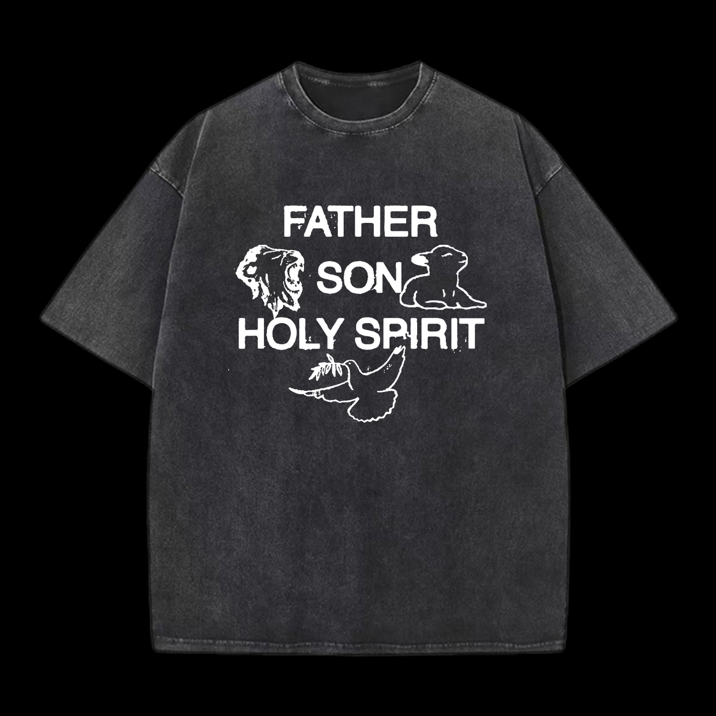 Father Son Holy Spirit Washed T-Shirt