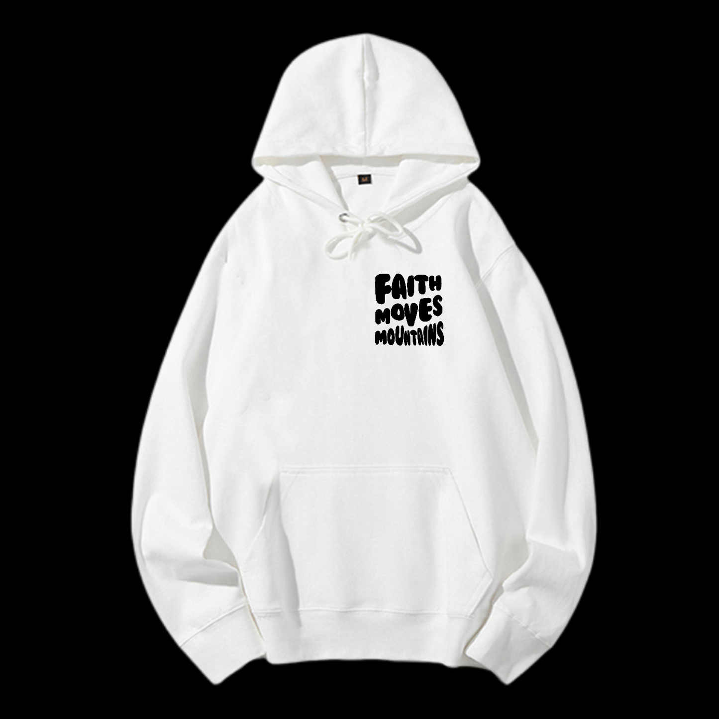 Faith Moves Mountains Drawstring Hoodie