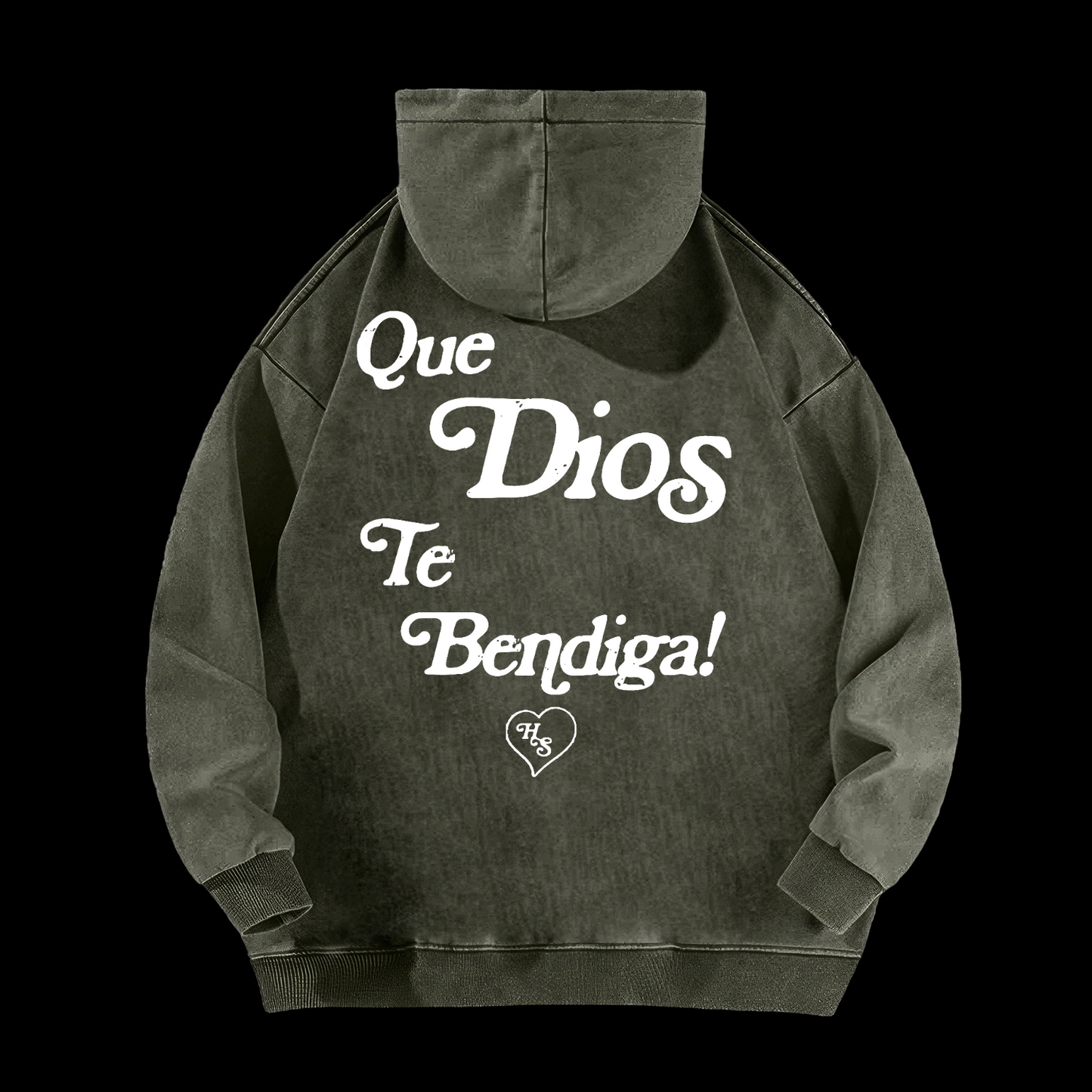 Spanish God Bless You Washed Hoodie