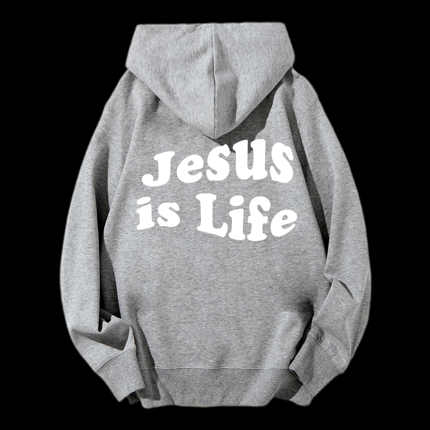Jesus Is Life Cotton Drawstring Hoodie