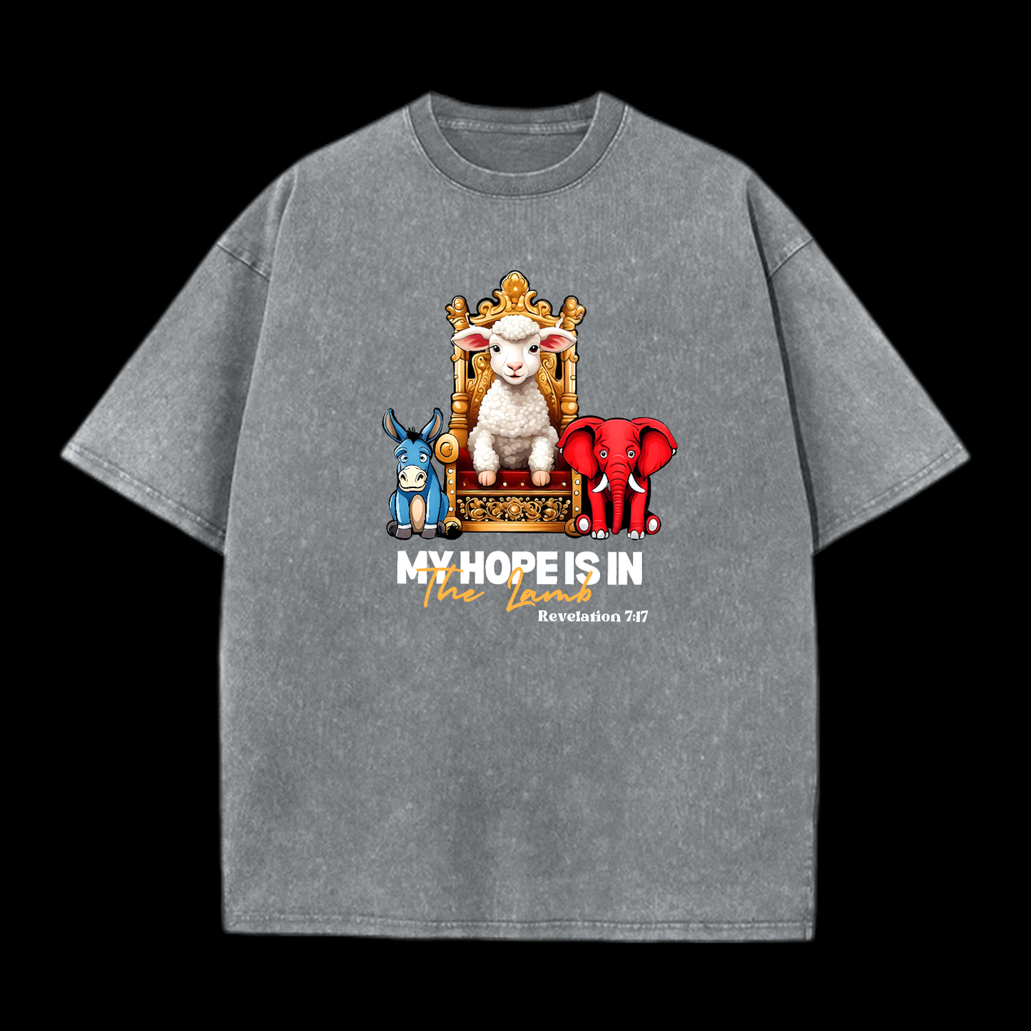 For The Lamb At The Center Washed T-Shirt