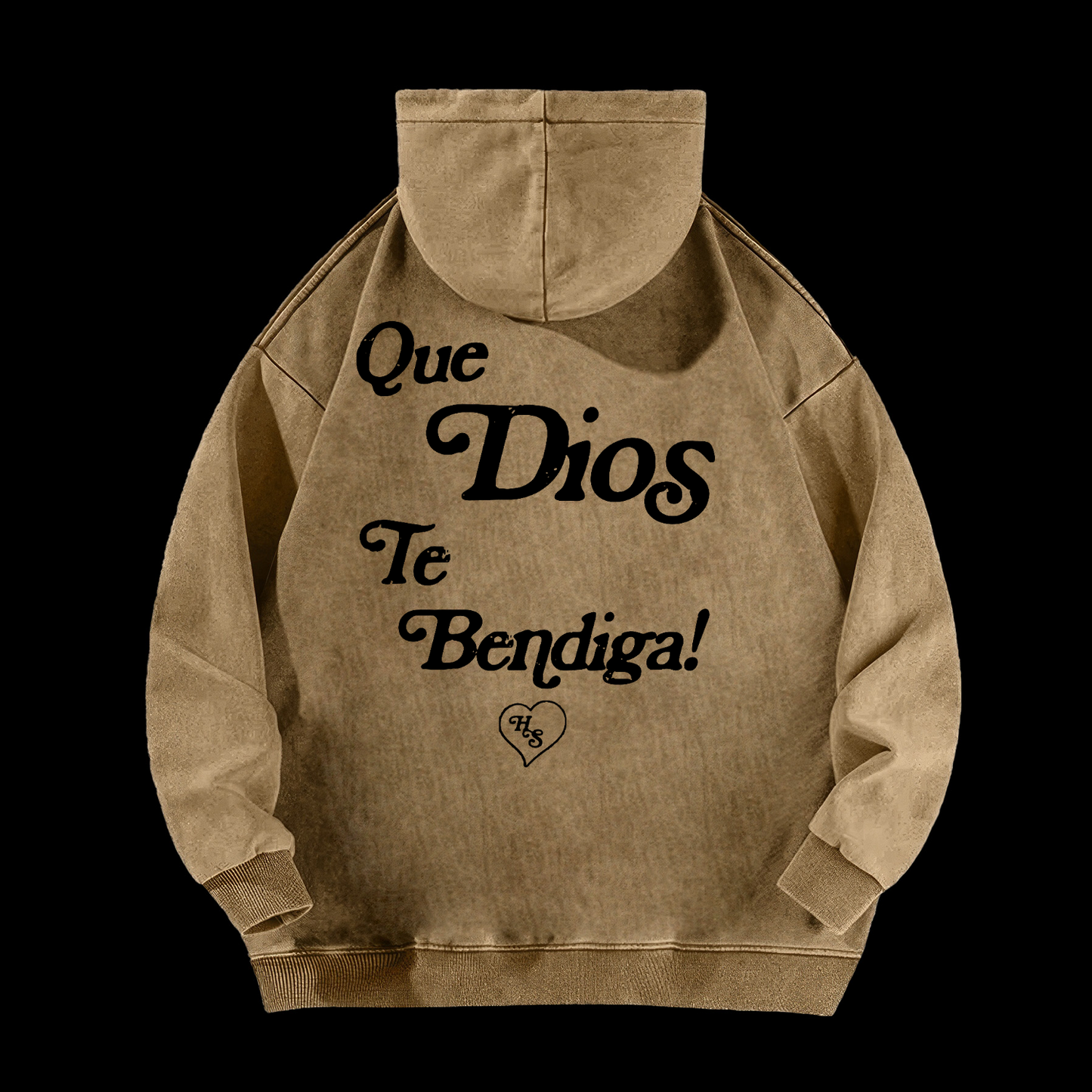 Spanish God Bless You Washed Hoodie