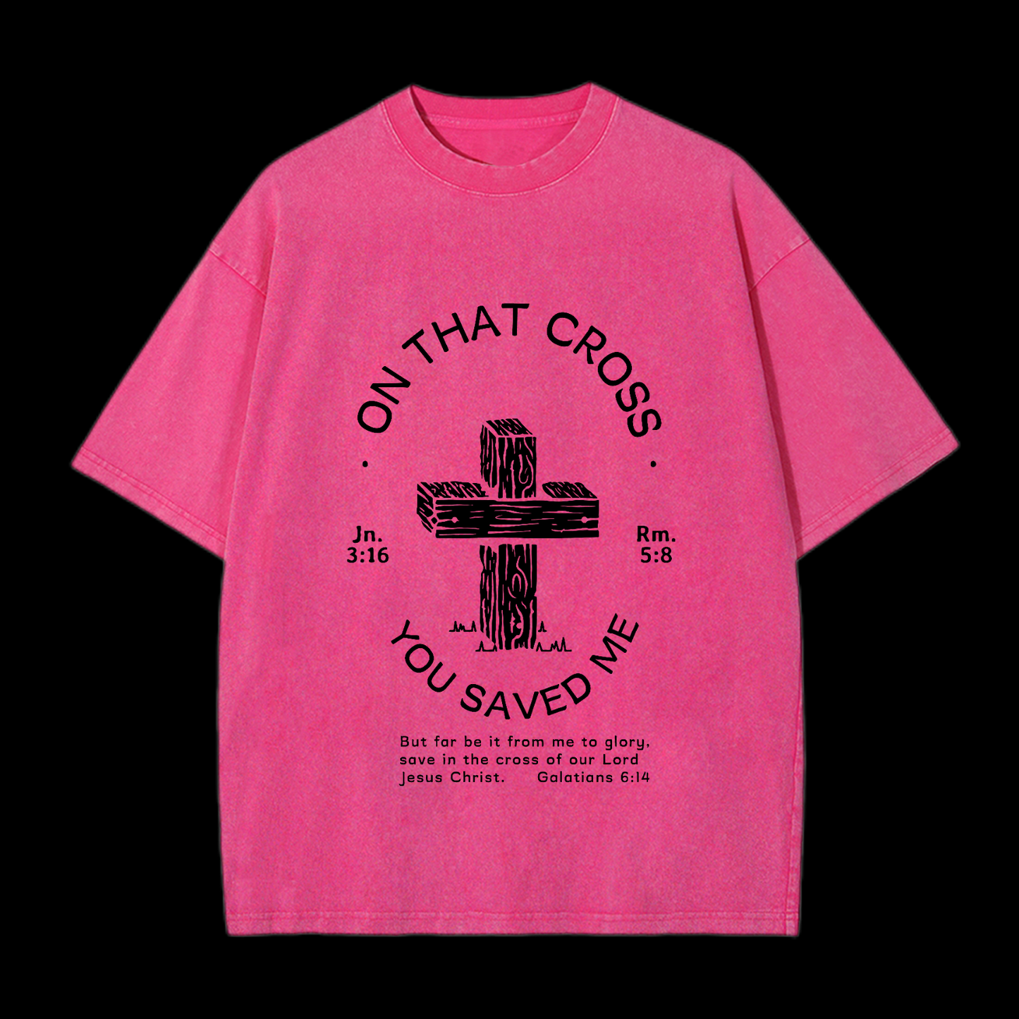On That Cross Washed T-Shirt
