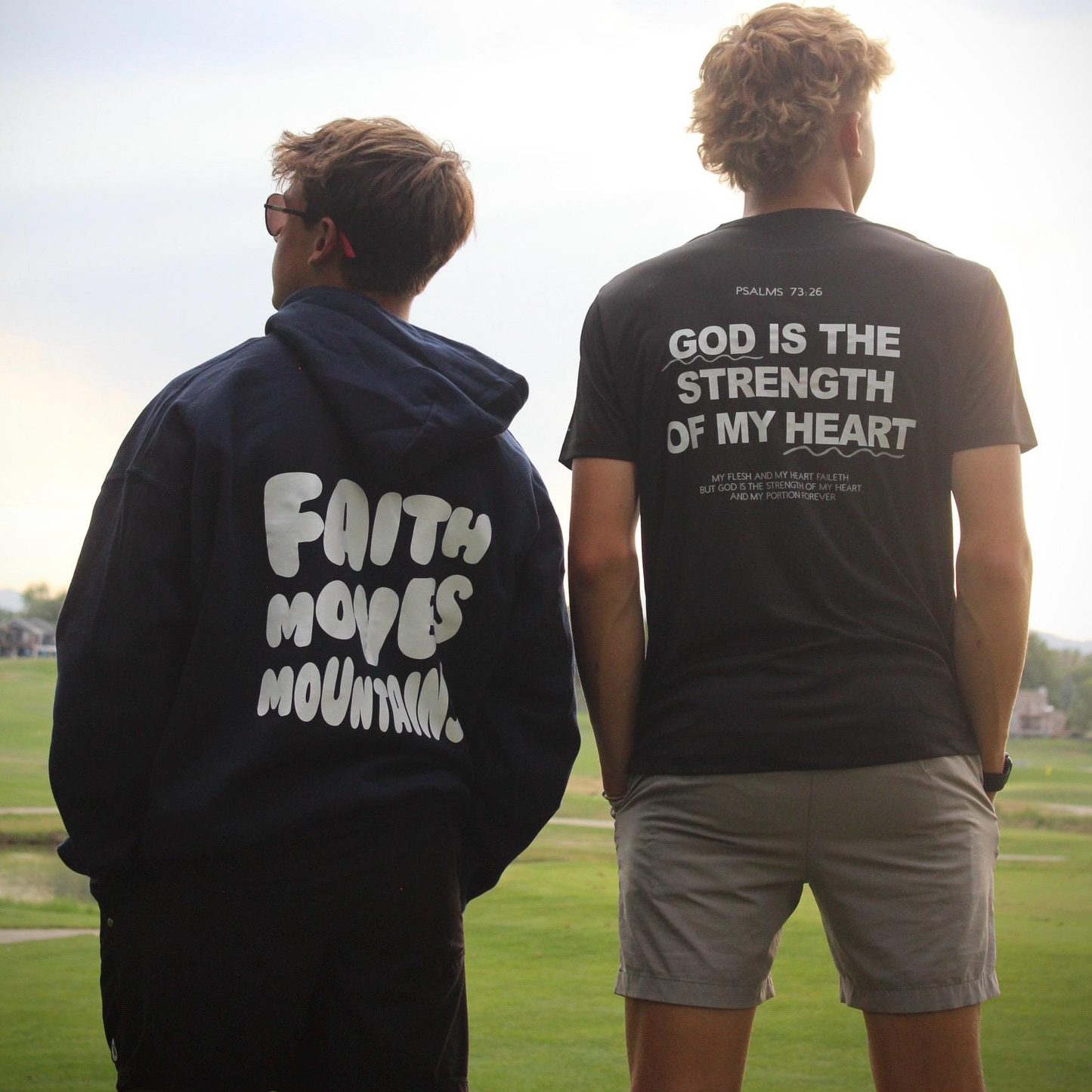 Faith Moves Mountains Drawstring Hoodie
