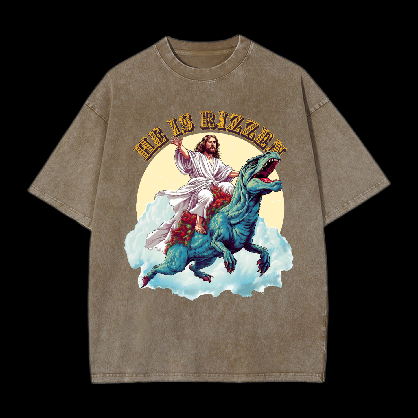He Is Rizzen' Washed T-Shirt