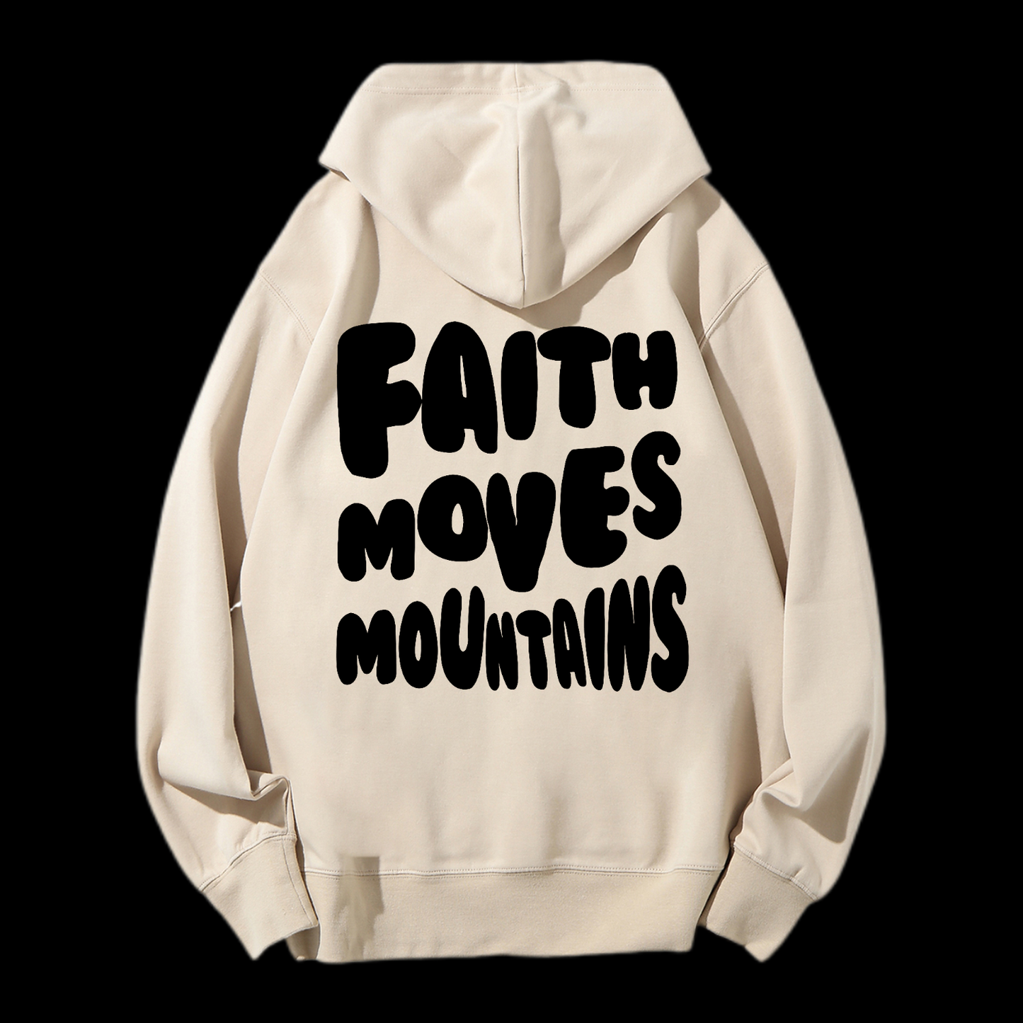 Faith Moves Mountains Drawstring Hoodie