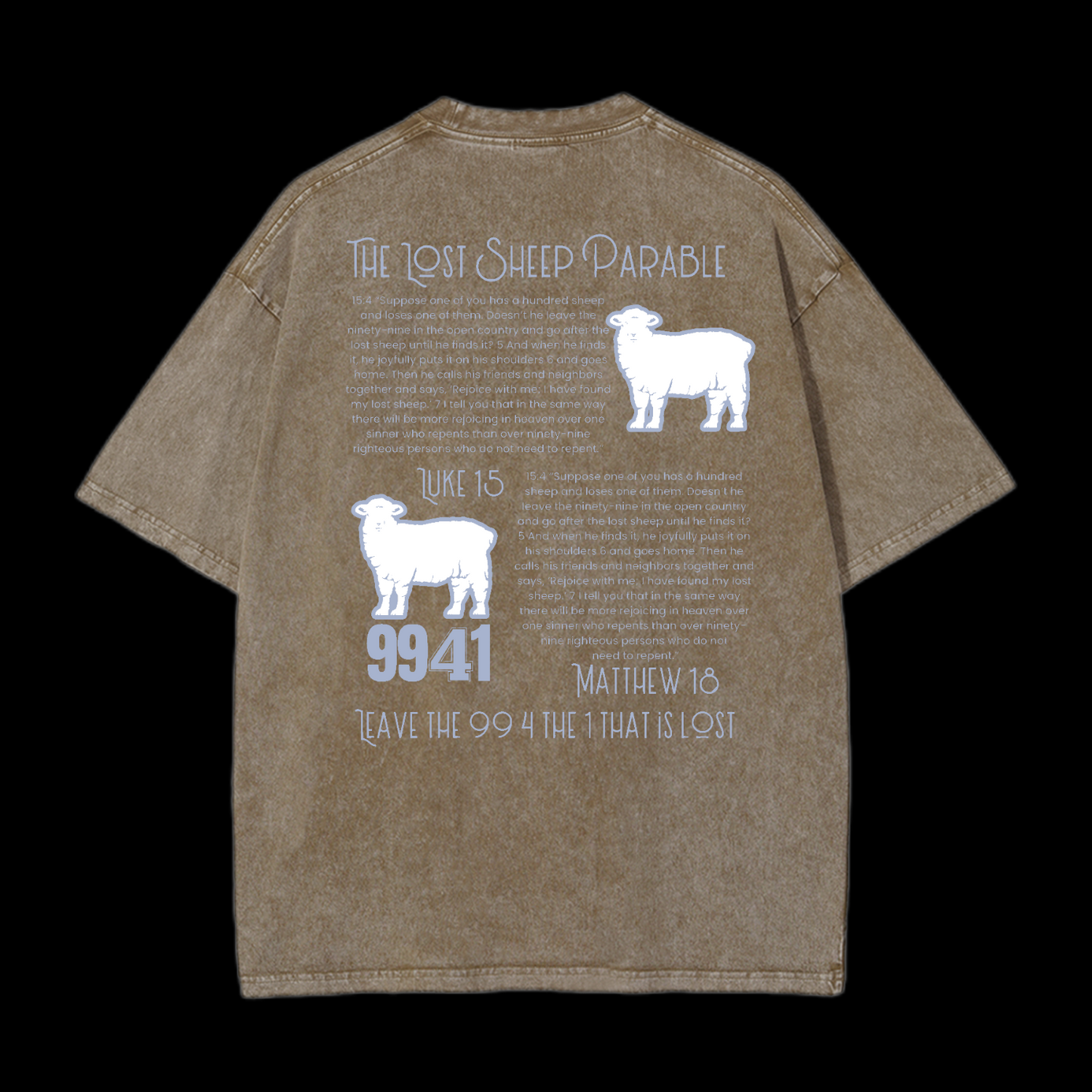 The Lost Sheep Parable Washed T-Shirt