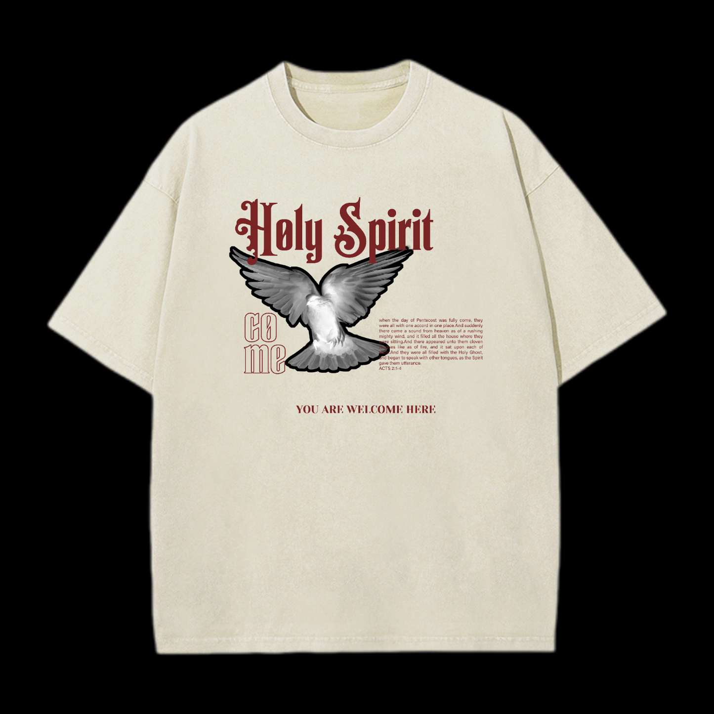 Holy Spirit You Are Welcome Here Washed T-Shirt