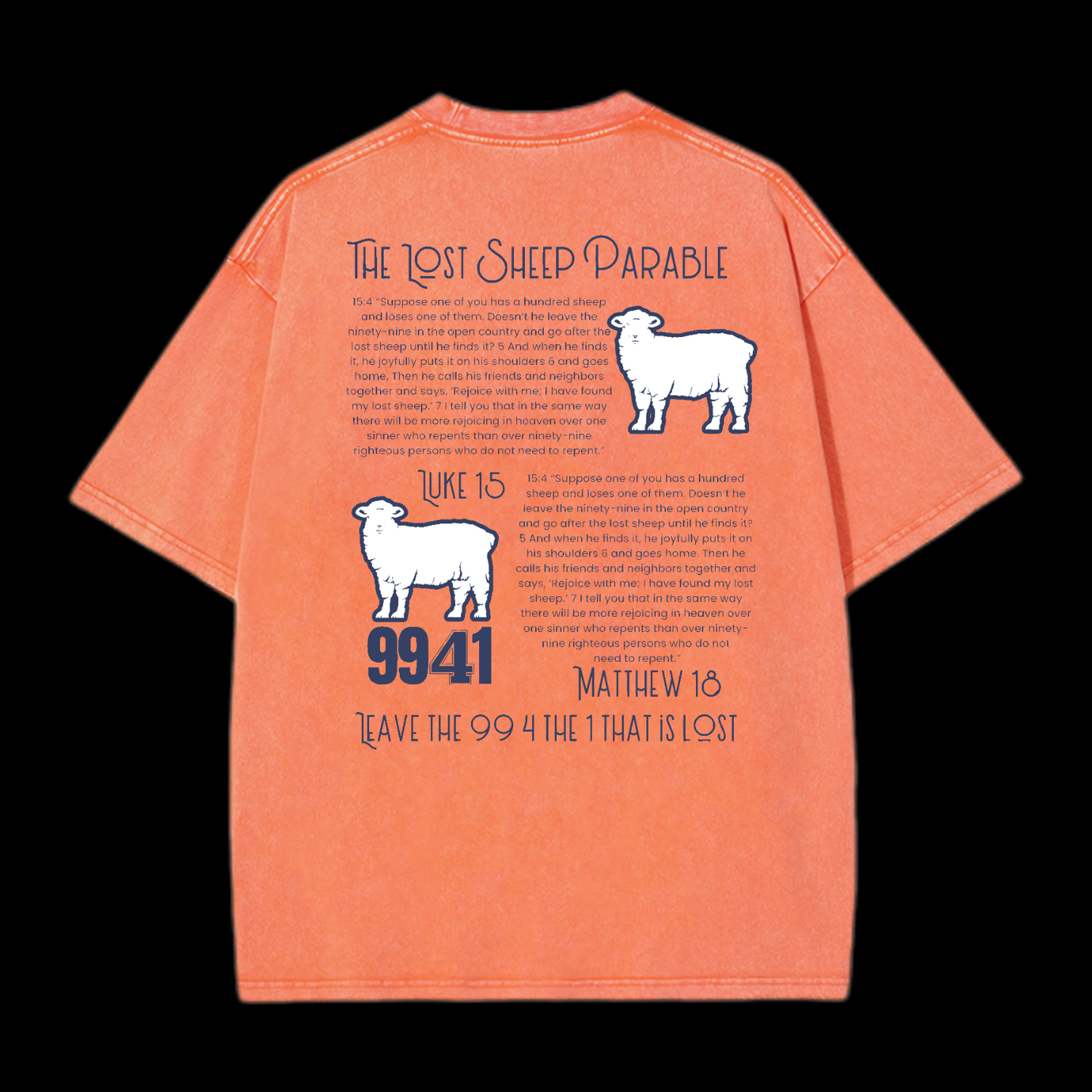 The Lost Sheep Parable Washed T-Shirt