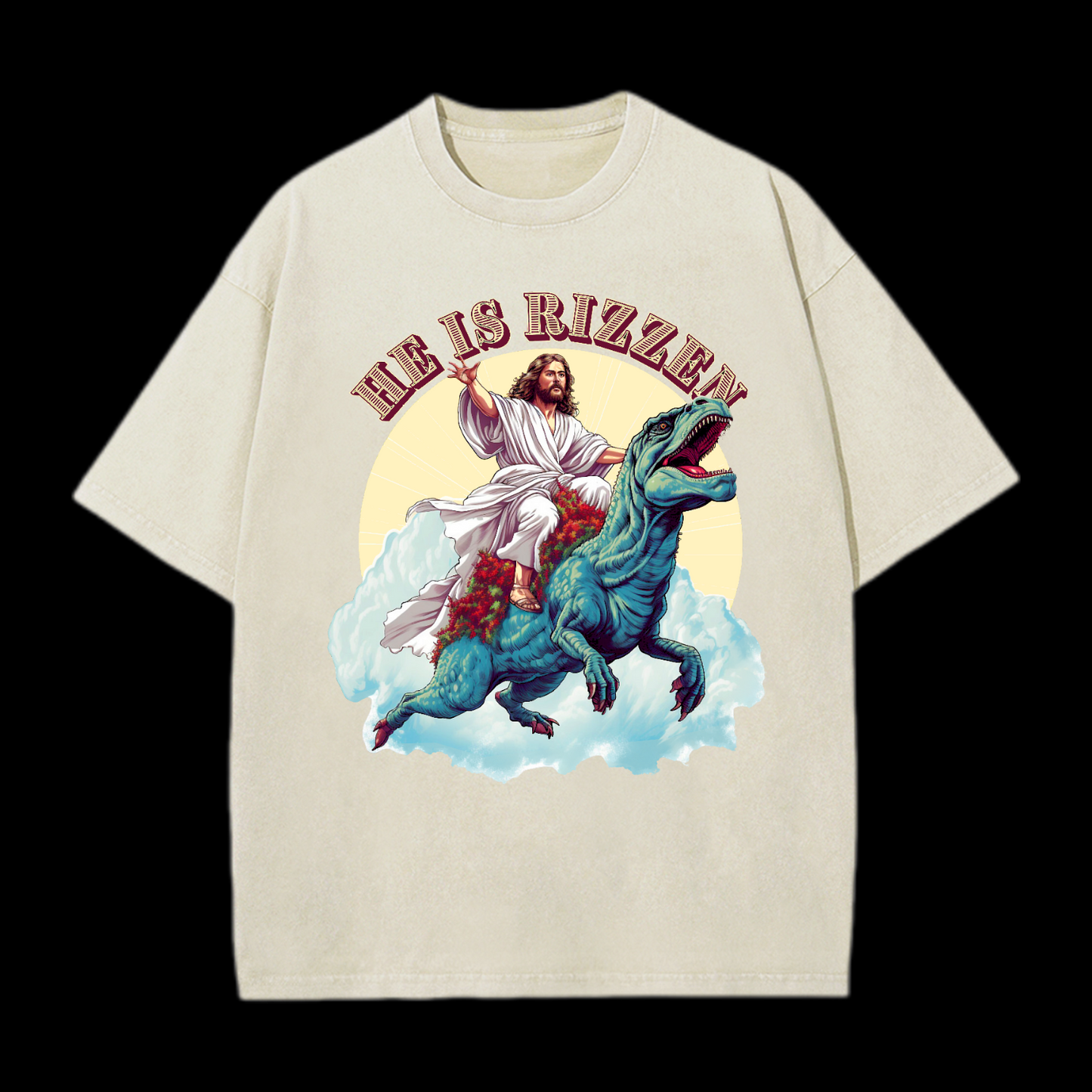 He Is Rizzen' Washed T-Shirt