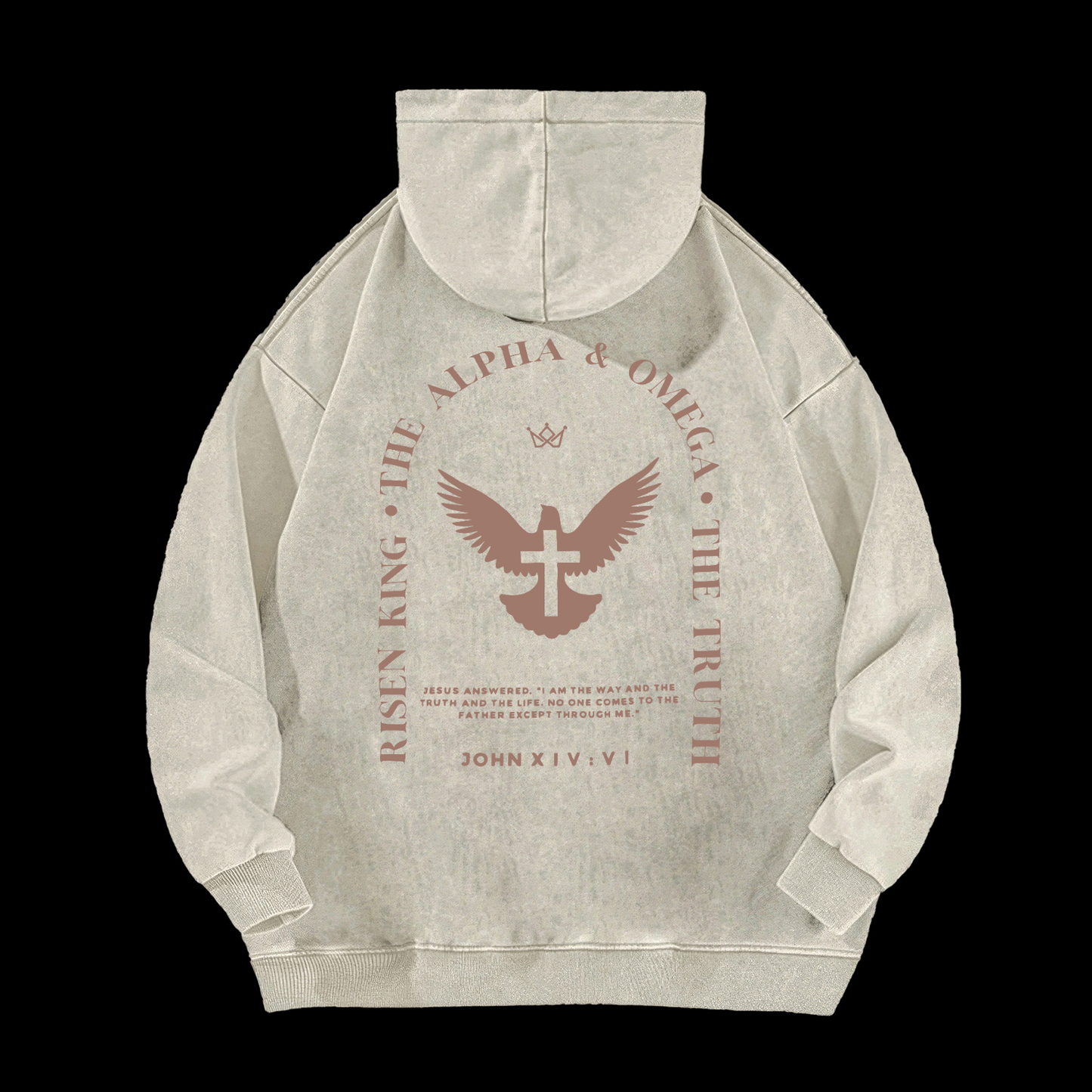 Jesus Is The Way The Truth The Life Washed Hoodie