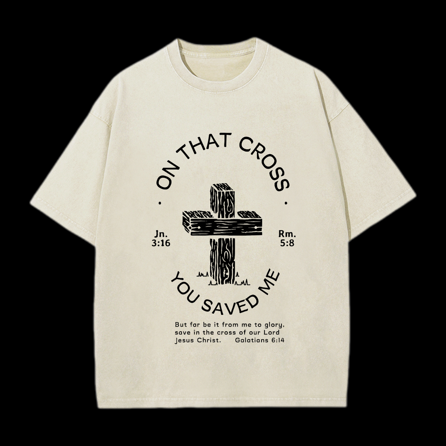 On That Cross Washed T-Shirt