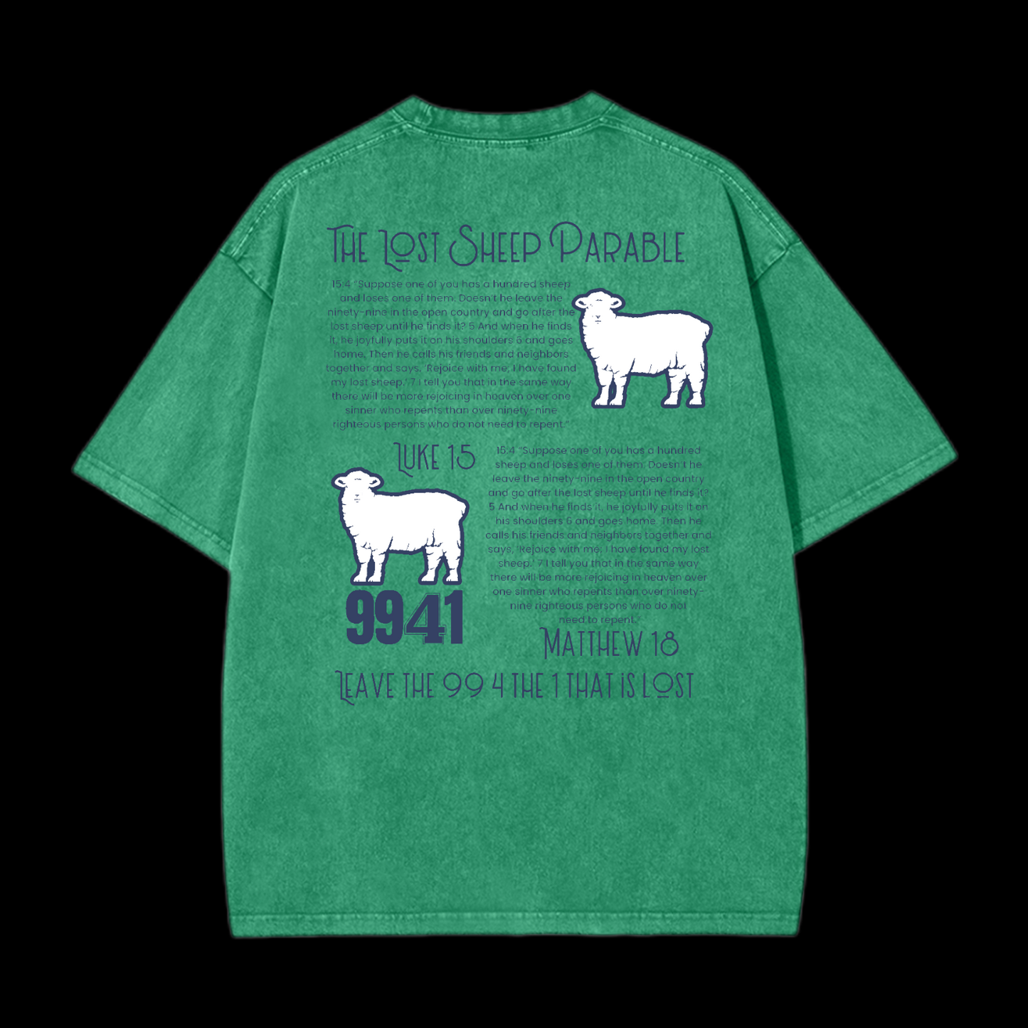 The Lost Sheep Parable Washed T-Shirt