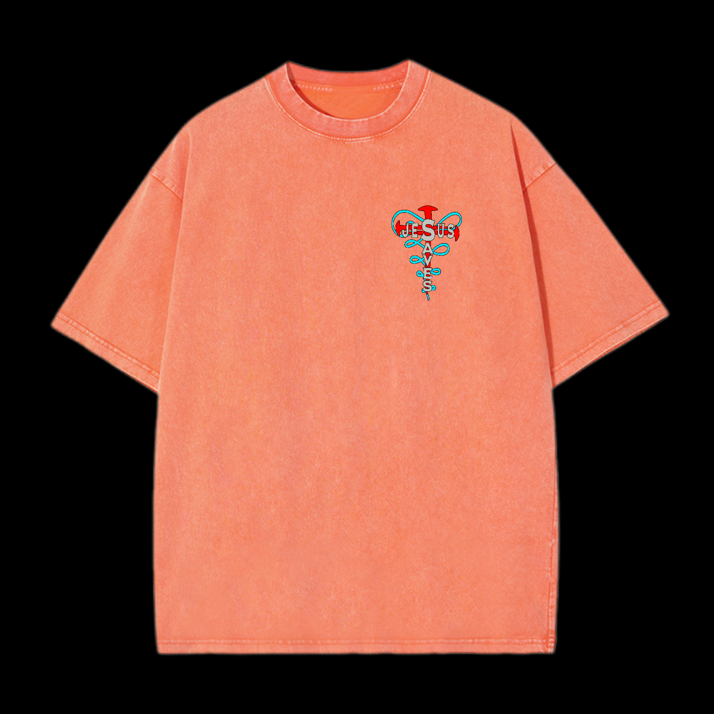 Jesus Saves Washed T-Shirt