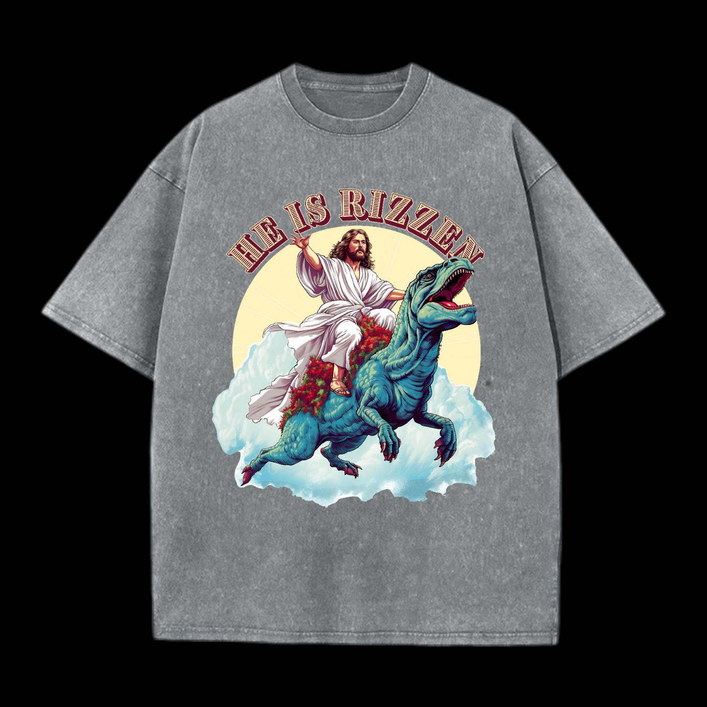 He Is Rizzen' Washed T-Shirt