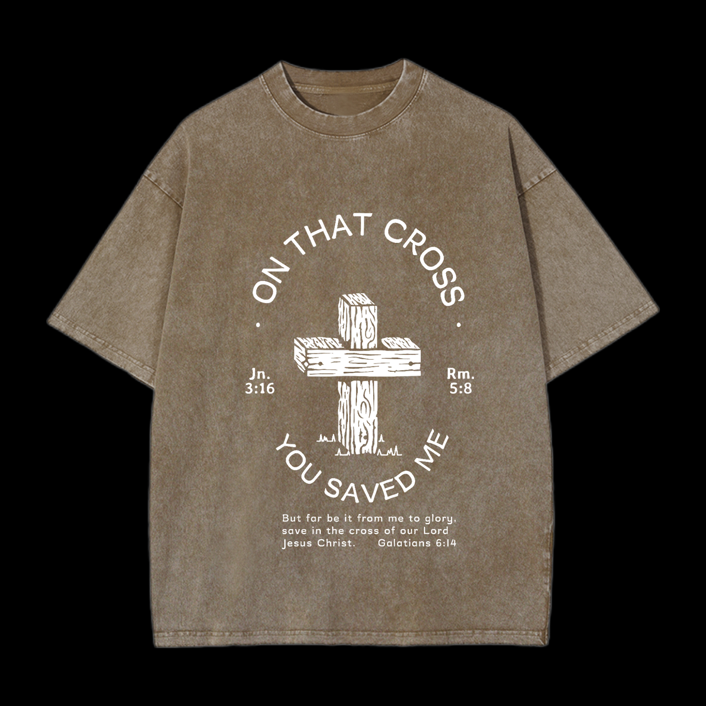 On That Cross Washed T-Shirt