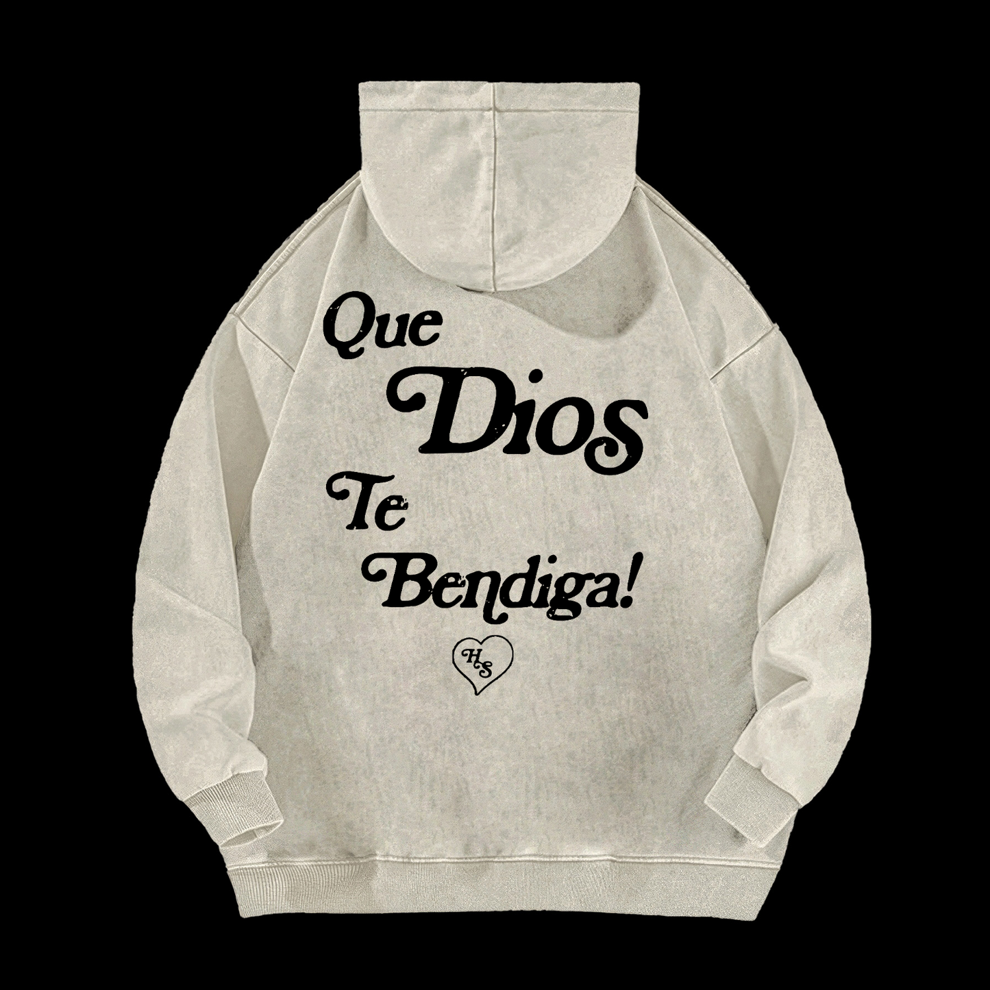 Spanish God Bless You Washed Hoodie