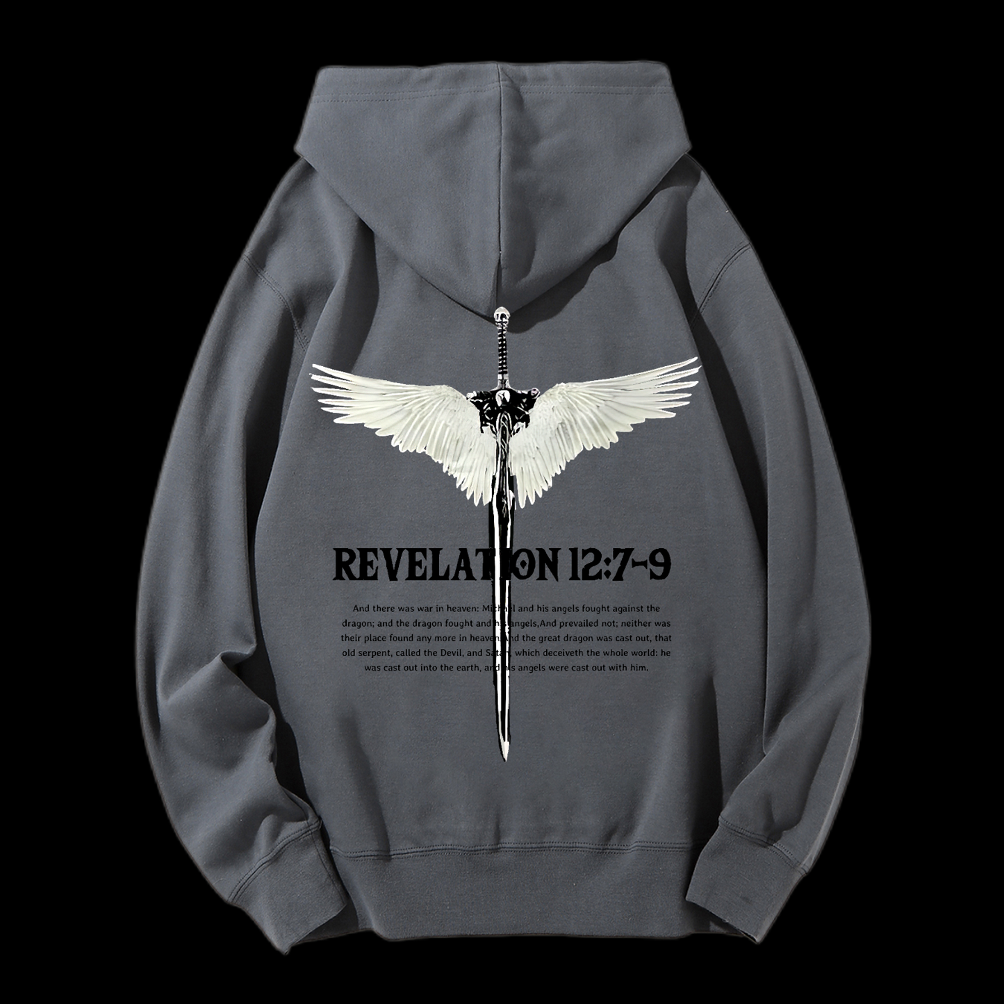 Revelation 12:7-9 Drawstring Hoodie