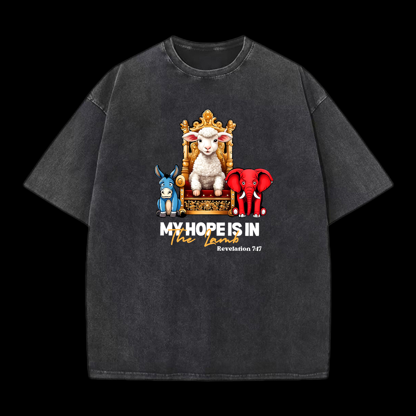 For The Lamb At The Center Washed T-Shirt