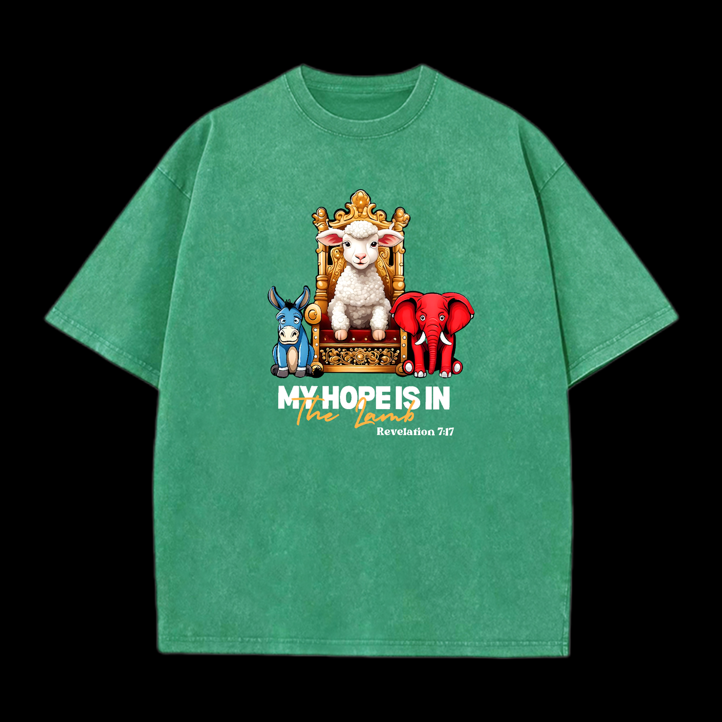 For The Lamb At The Center Washed T-Shirt