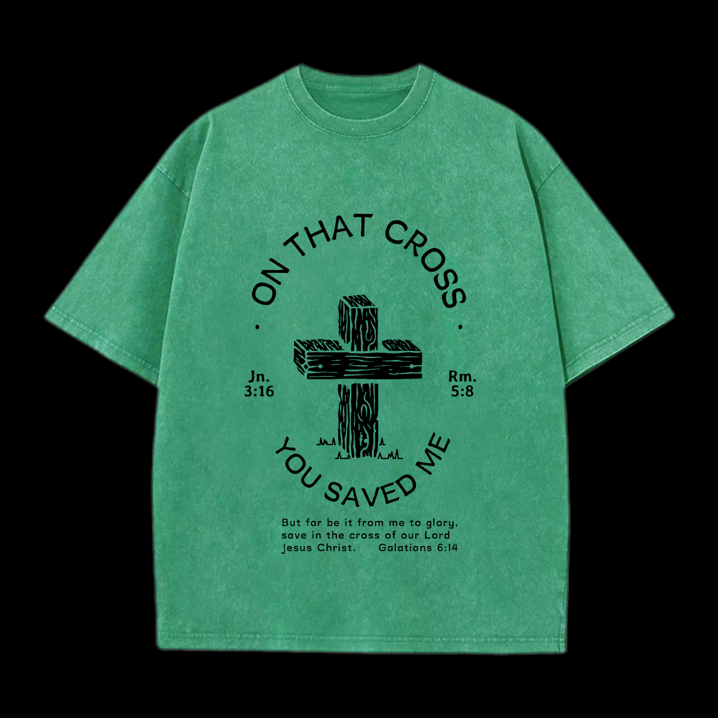 On That Cross Washed T-Shirt