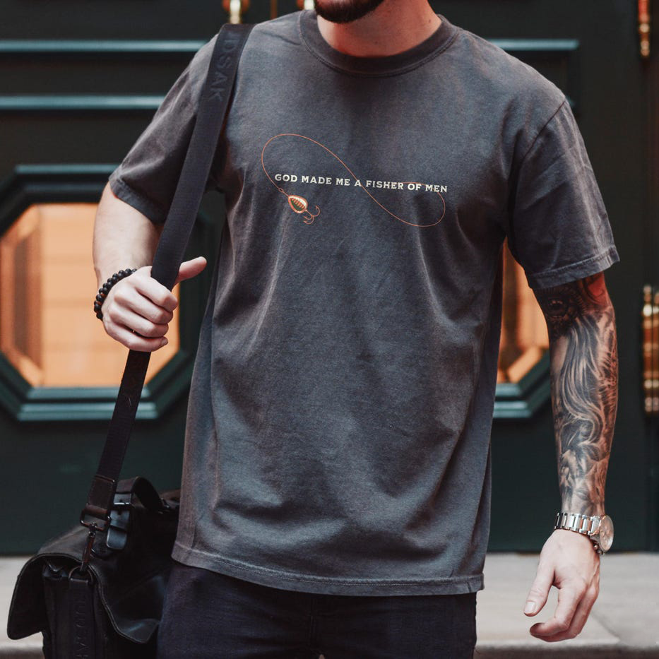 God Made Me A Fisher Of Men Cotton T-Shirt