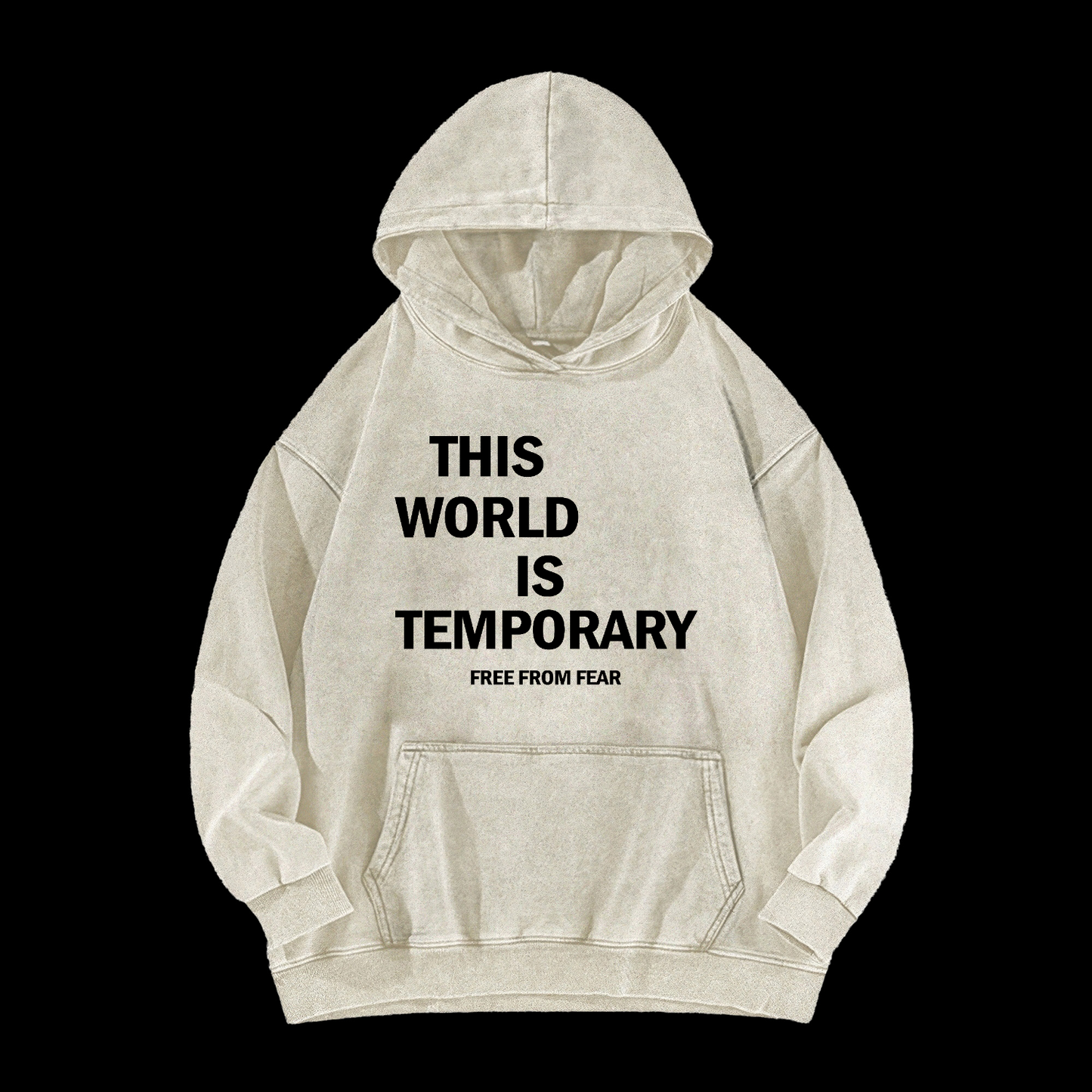 This World Is Temporary Washed Hoodie