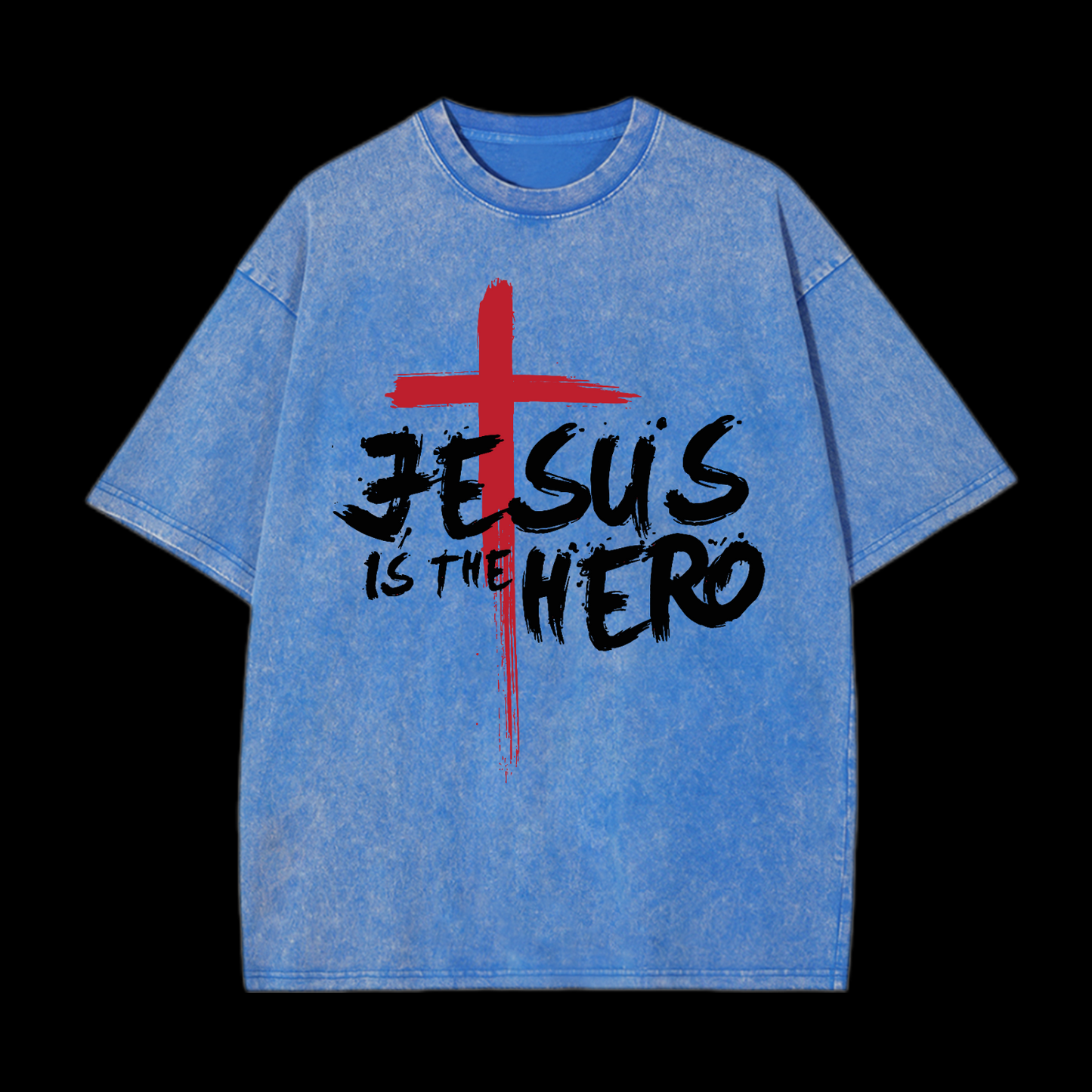 Jesus Is The Hero Washed T-Shirt