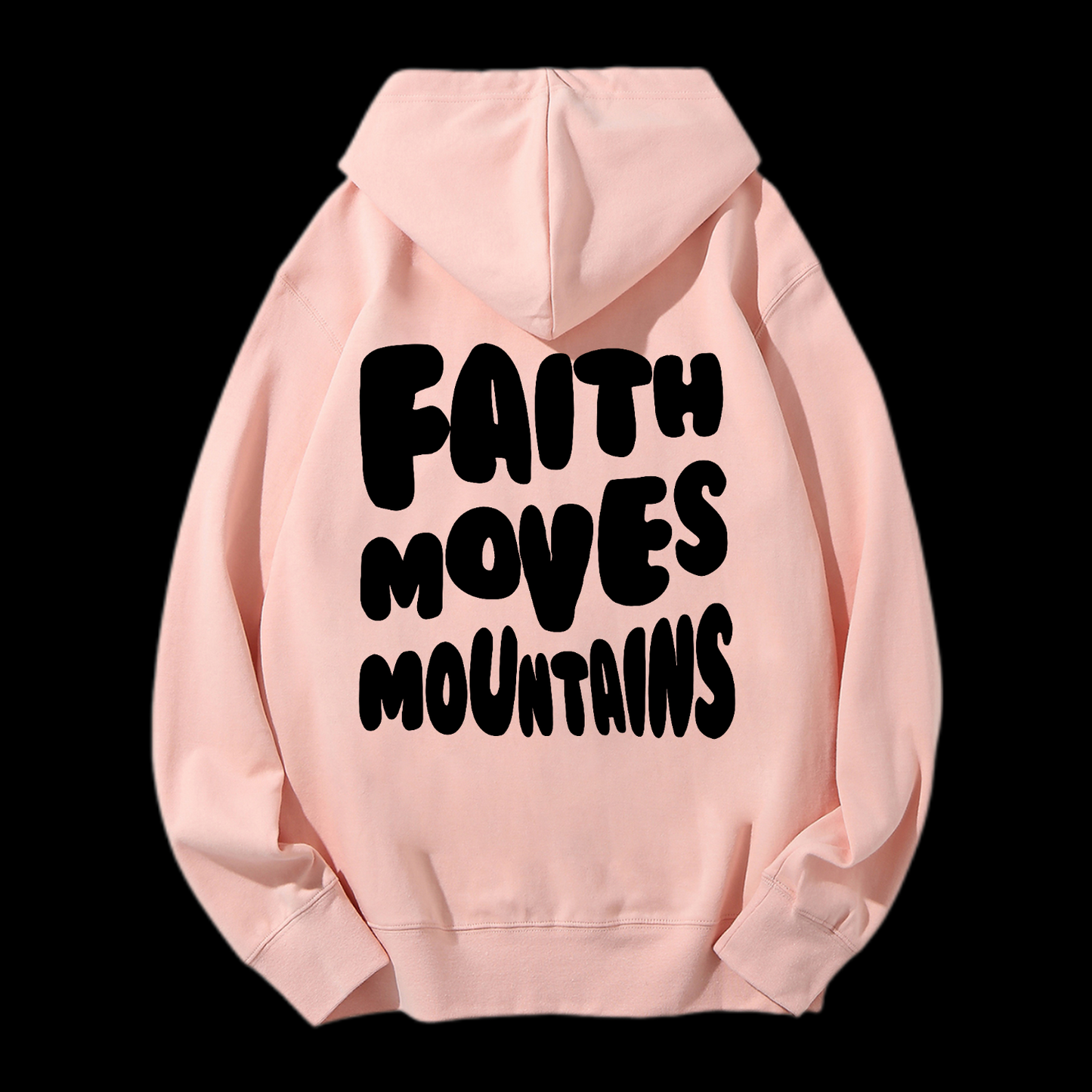 Faith Moves Mountains Drawstring Hoodie