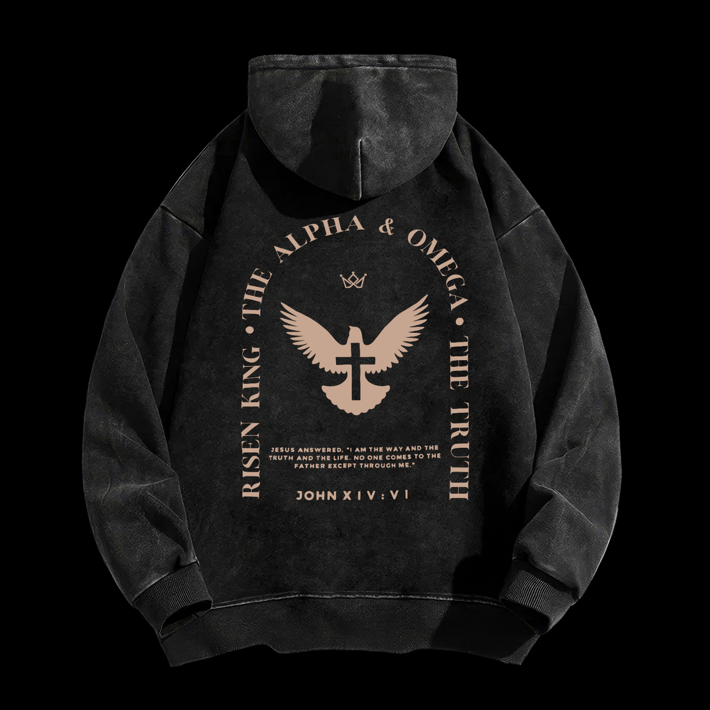Jesus Is The Way The Truth The Life Washed Hoodie