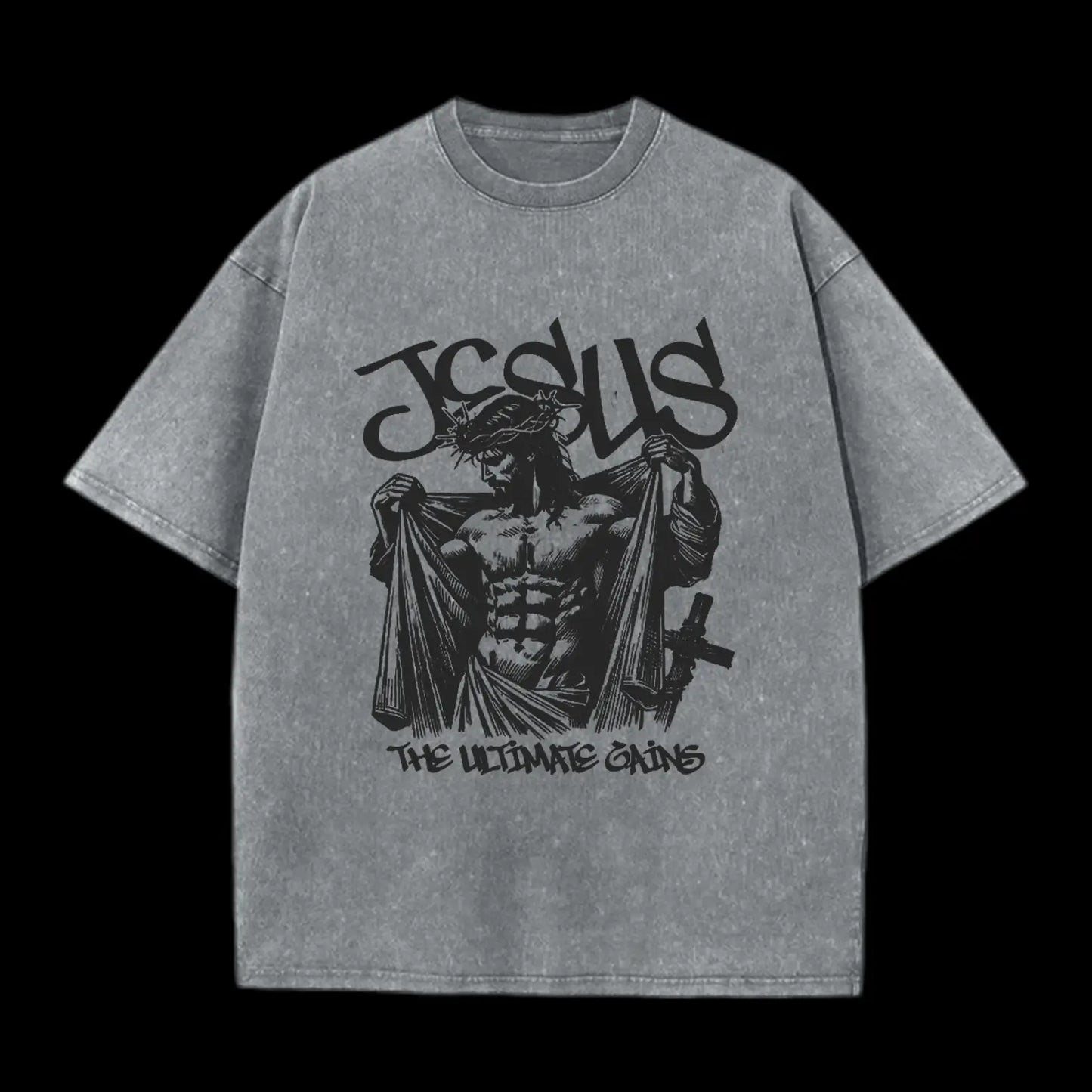 Jesus The Ultimate Gains Christian Washed T-Shirt