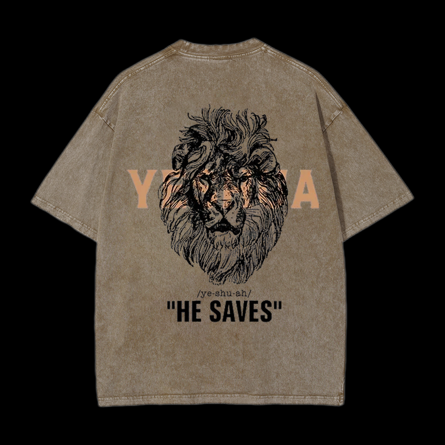Yeshua He Saves Lion Christian tee